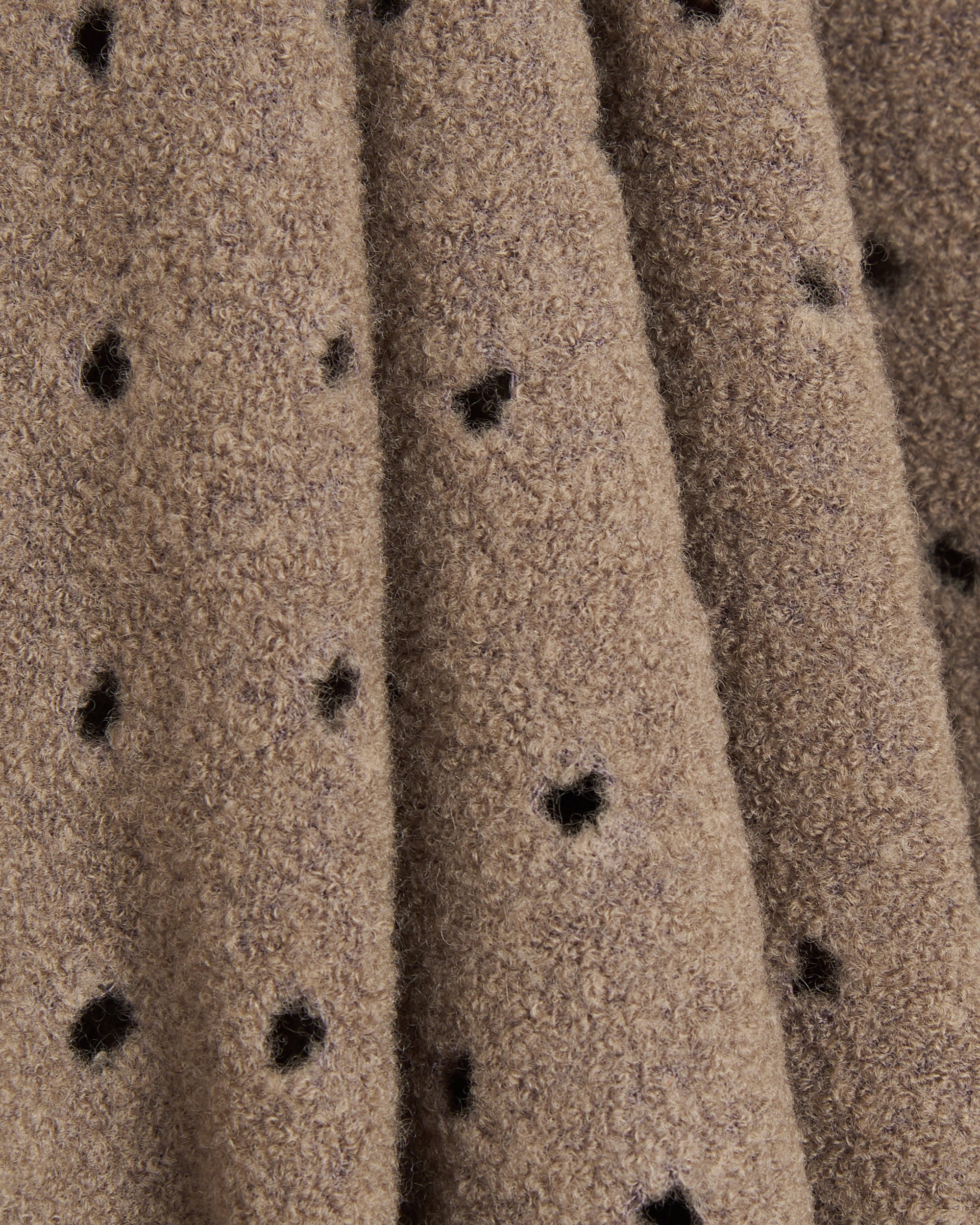 Sweatshirts Brain Dead Hole Mock Neck Relaxed Men's Half Zip Sweatshirt - BDP26O02004848BR01