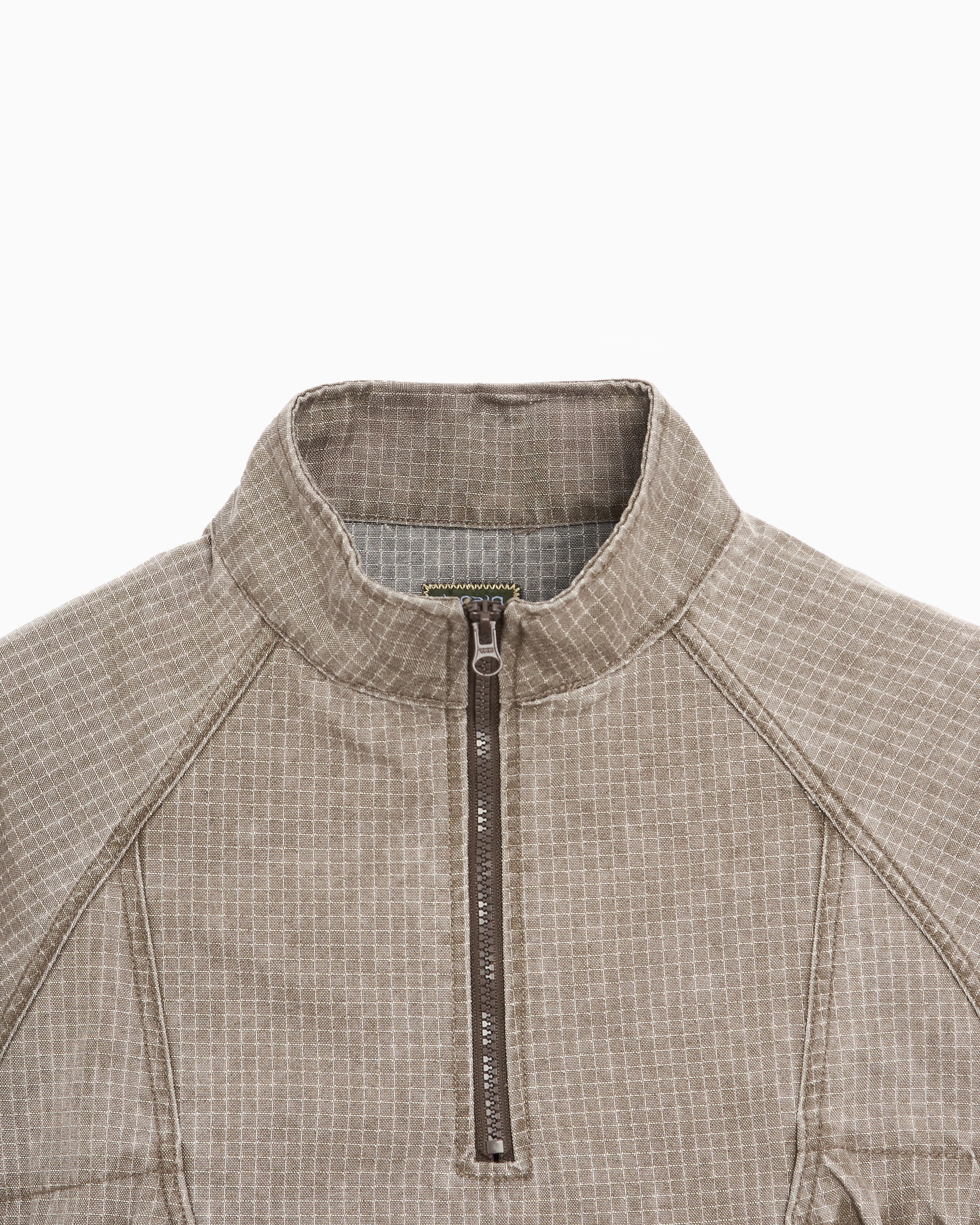 Sweatshirts Brain Dead Washed Ripstop Logo Relaxed Men's Half Zip Sweatshirt - BDP26O02004889BR01