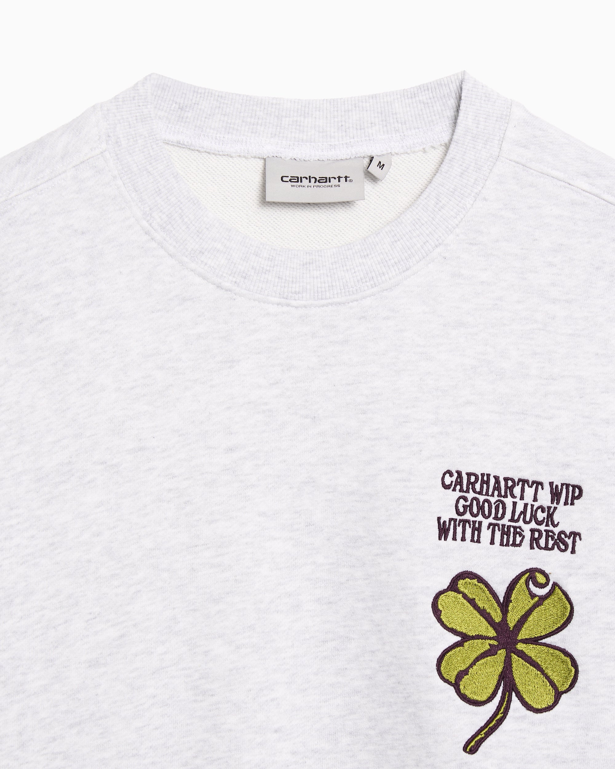Sweatshirts Carhartt WIP Clover "Good Luck With The Rest" Embroidered Relaxed Unisex Sweatshirt - I036038-482XX