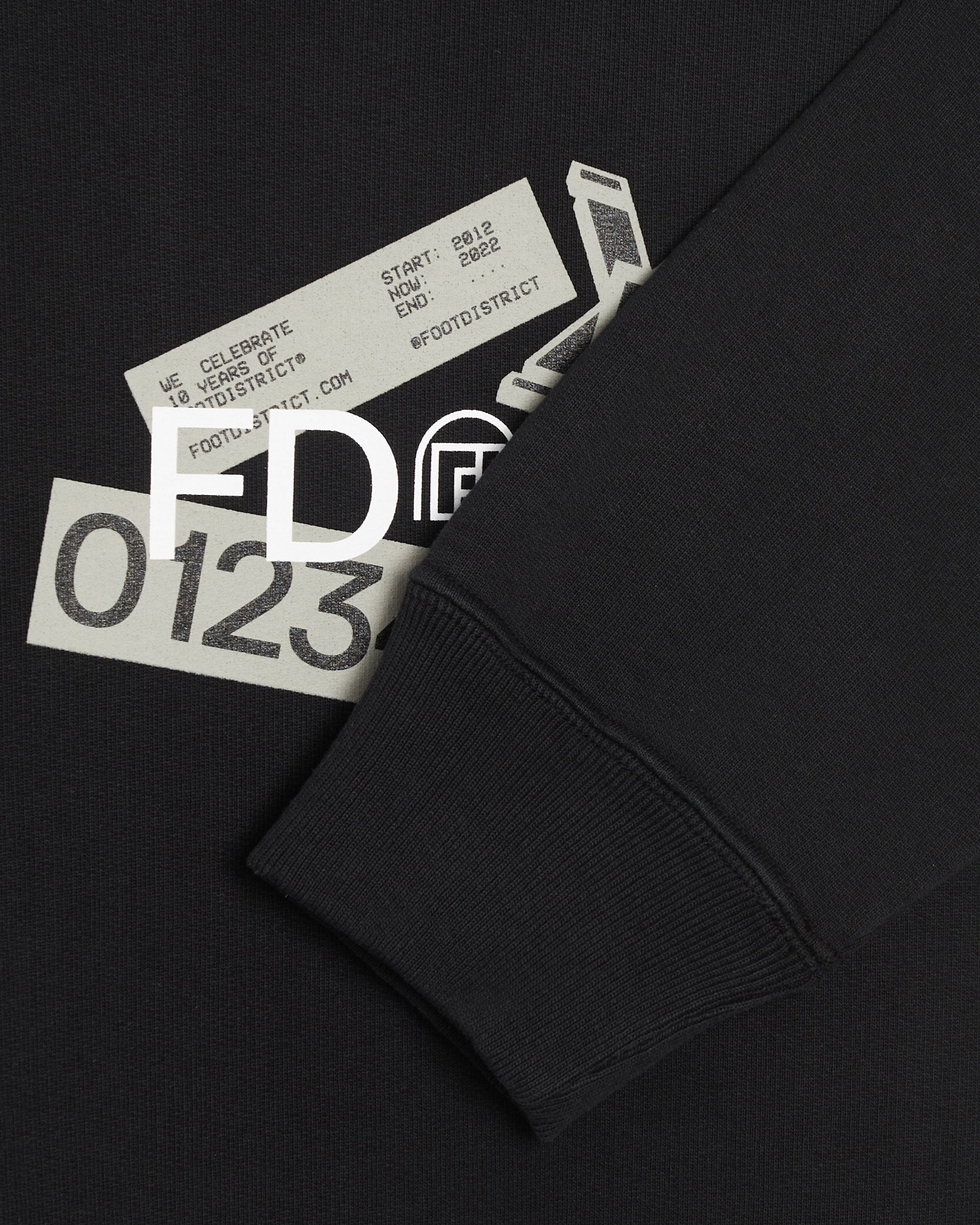 Sweatshirts FOOTDISTRICT 10th Anniversary FD10Y Unisex Hoodie Unisex Hoodie - FDFW23-HOOD1-BLACK