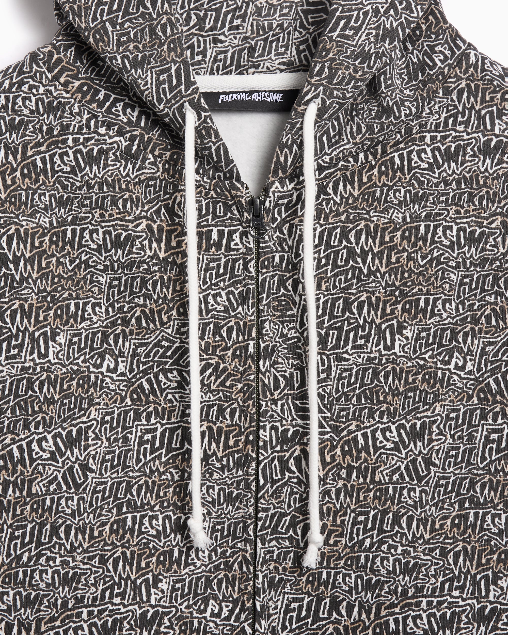 Sweatshirts Fucking Awesome Burnt Sticker Stamp Men's Zip-Up Sweatshirt - PN25320