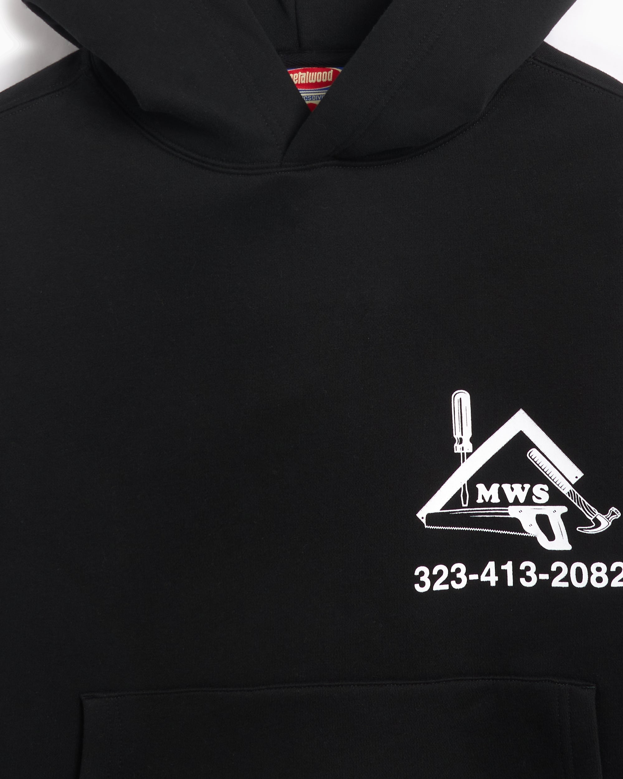 Sweatshirts Metalwood Studio Workshop Men's Hoodie Men's Hoodie - MWS24-06-107-BLK