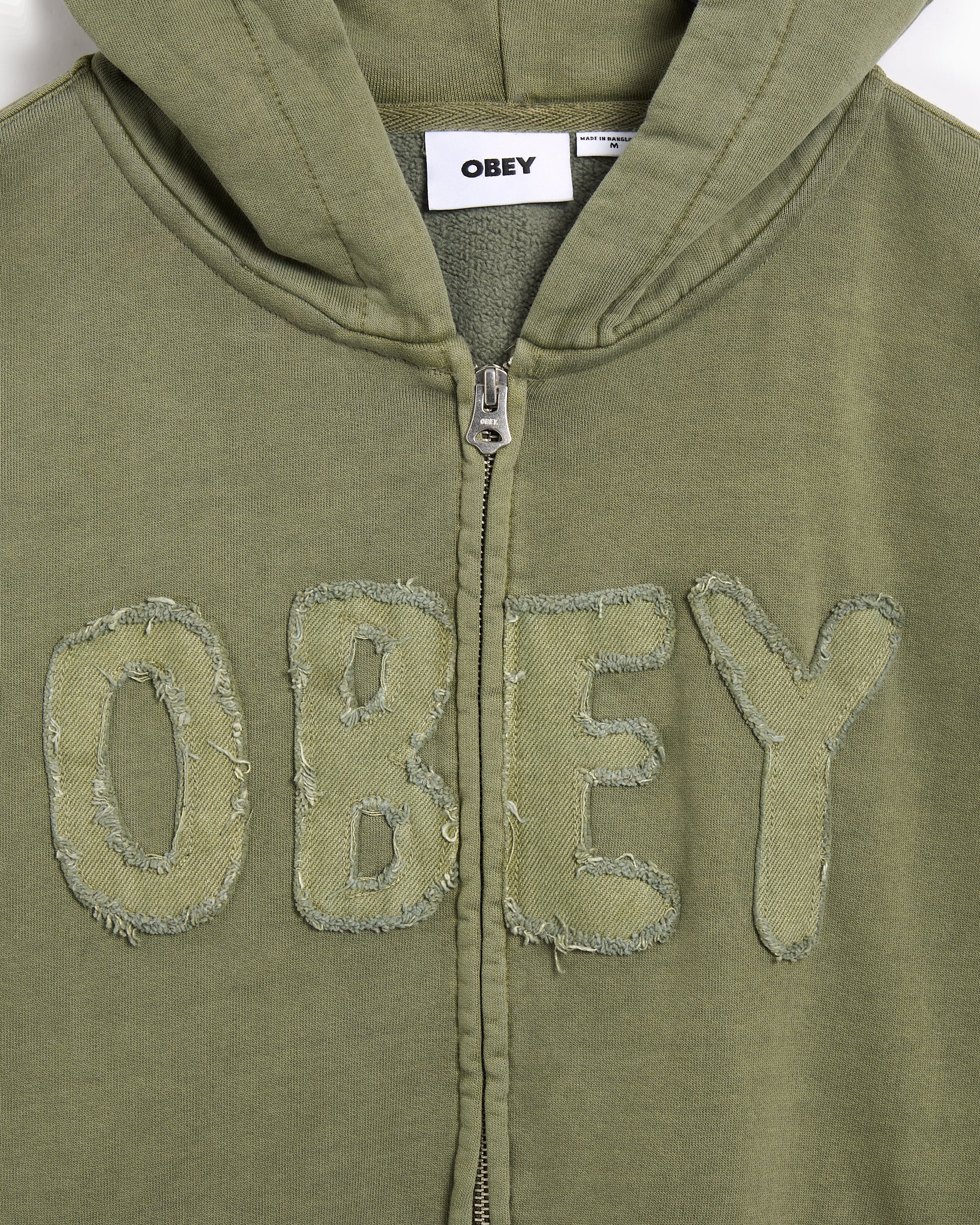 Sweatshirts OBEY Clothing Hybrid Faded Boxy Men's Zip-Up Sweatshirt - 112460032-DLN
