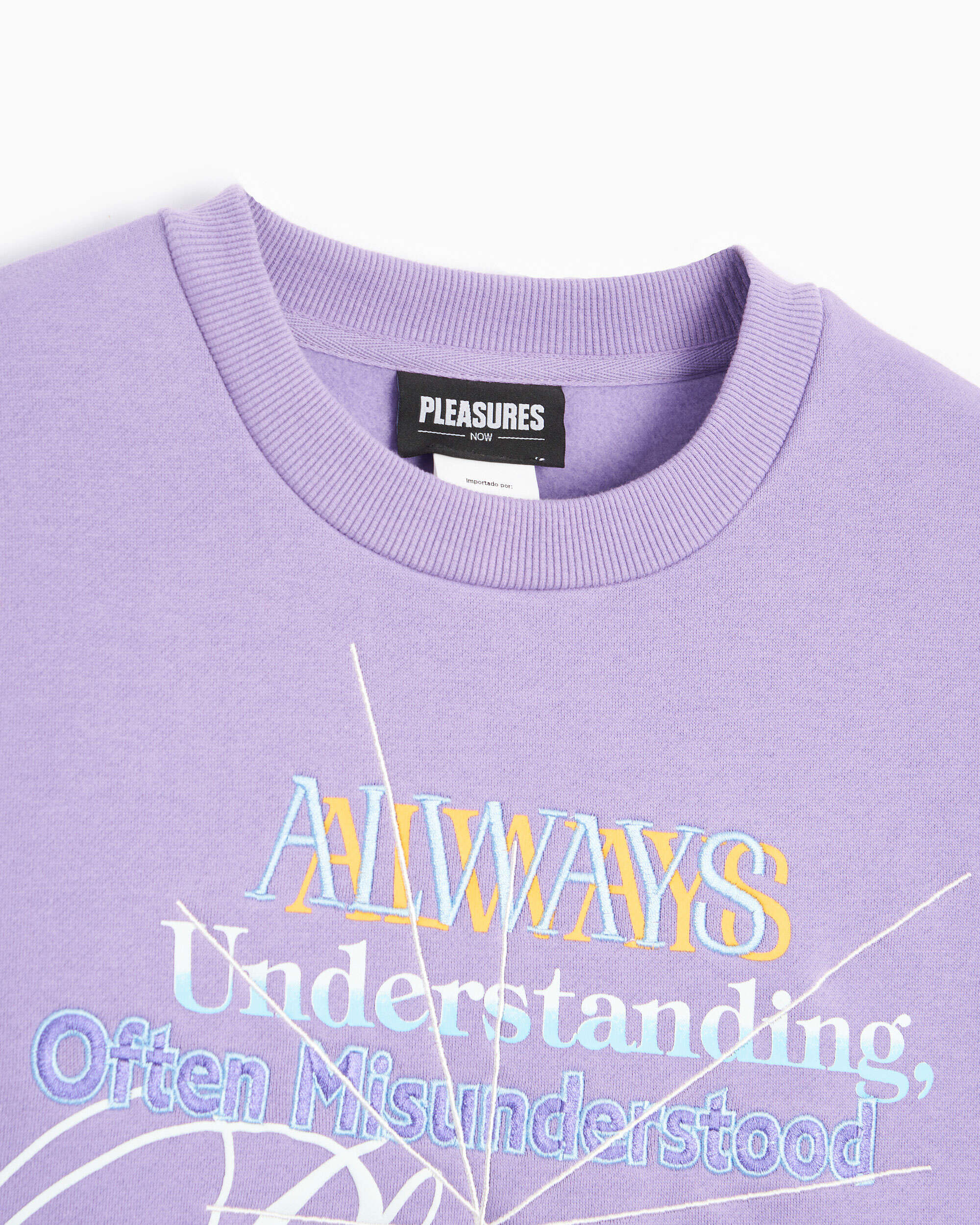 Sweatshirts Pleasures Faith Men's Sweatshirt Men's Sweatshirt - P21W027-PURPLE