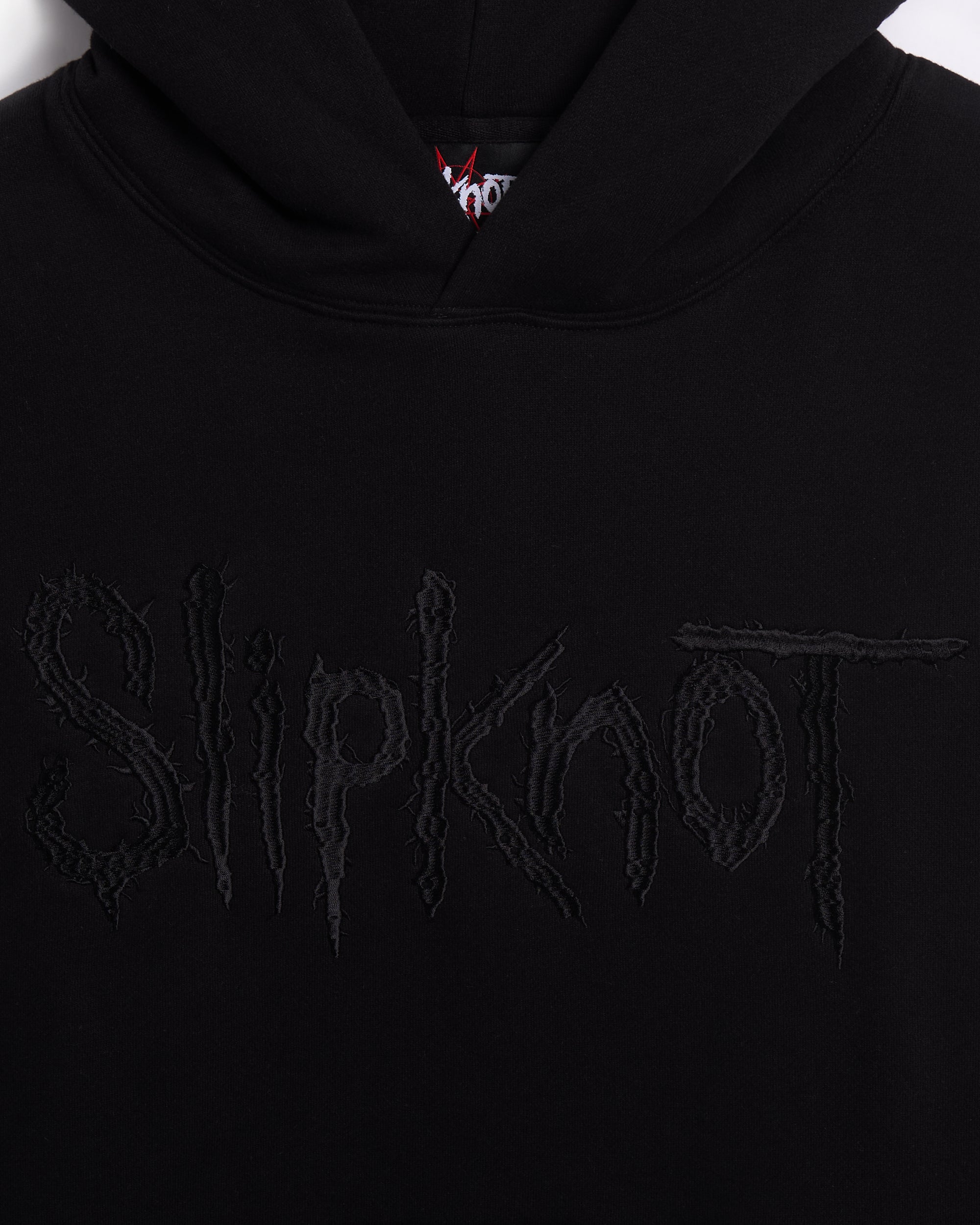 Sweatshirts Pleasures x Slipknot Debut Logo Relaxed Men's Hoodie - P25SK001-BLACK