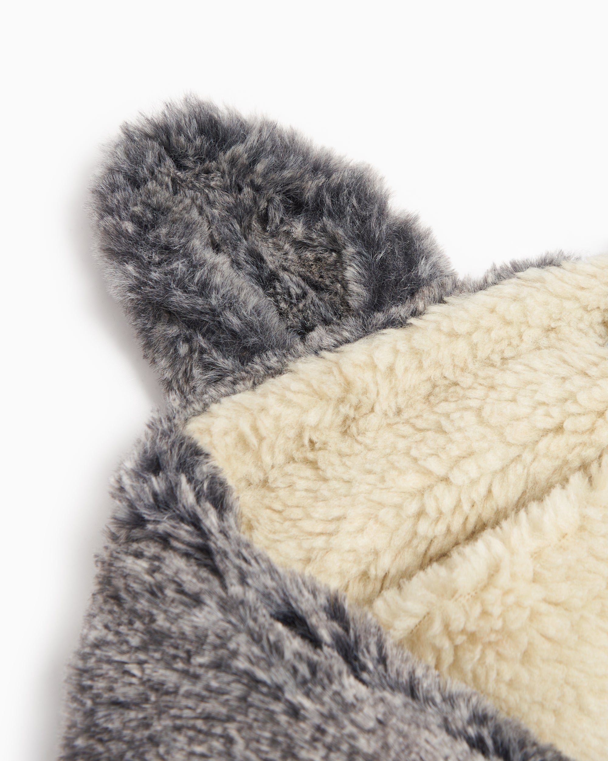 Sweatshirts Sky High Farm Workwear Wolf And Sheep Unisex Reversible Knit Hoodie Unisex Hoodie - SHF04T026-1