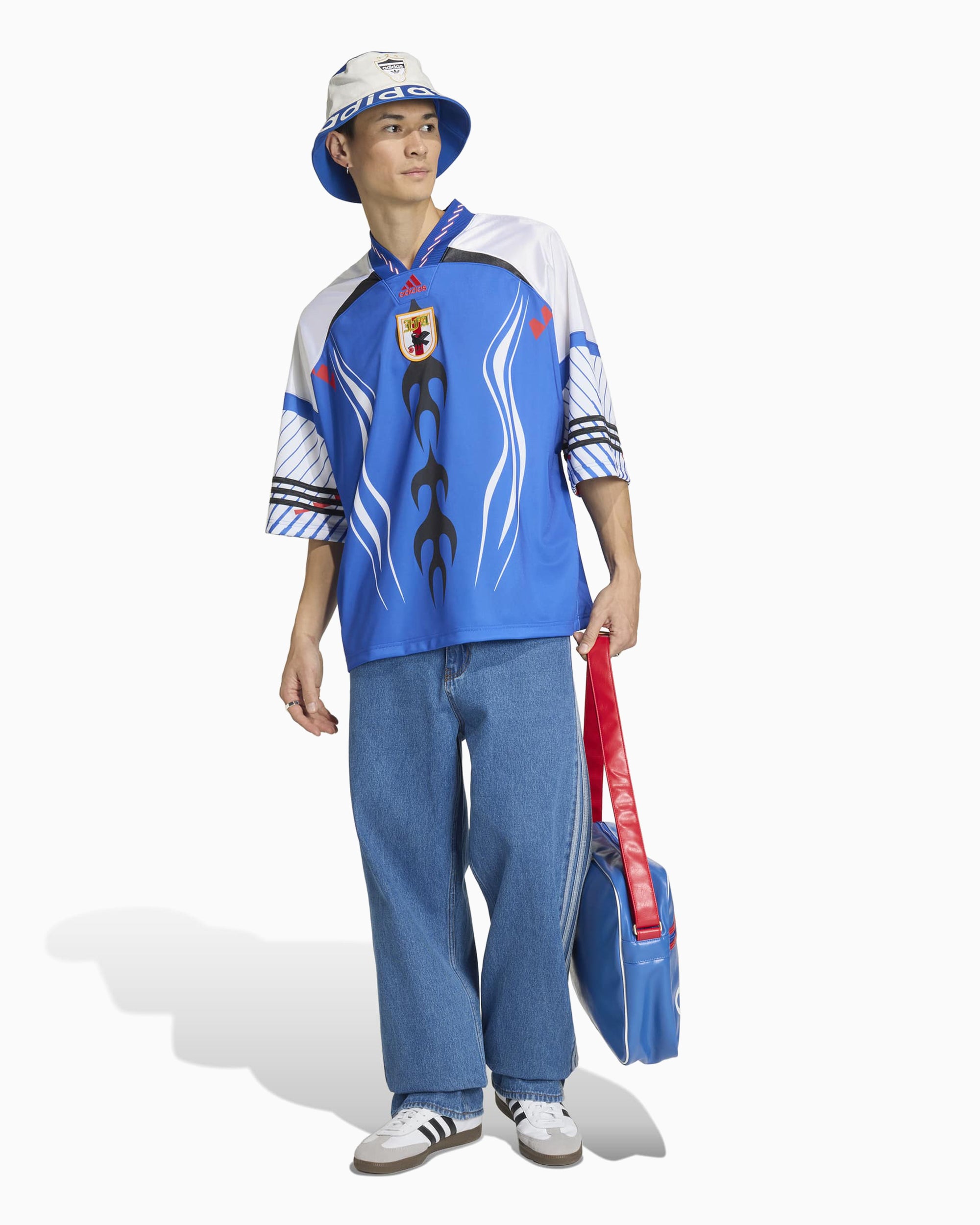 T-Shirts adidas Originals Bringback Remixed "Japan" Logo Half-Sleeved Oversize Men's Jersey T-Shirt - KD5984