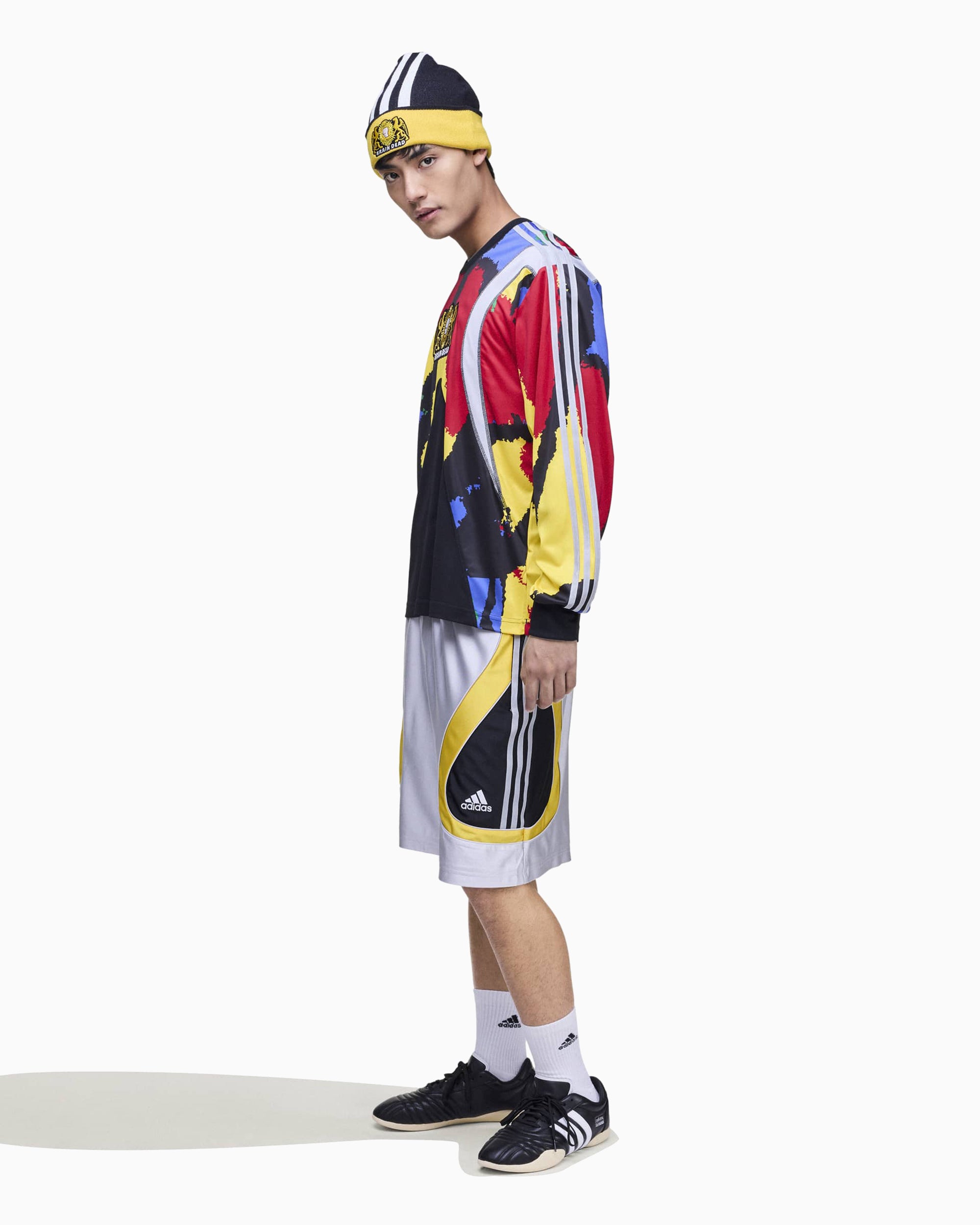 T-Shirts adidas Originals x Brain Dead Graphic Long-Sleeved Relaxed Unisex Jersey T-Shirt - JY7958