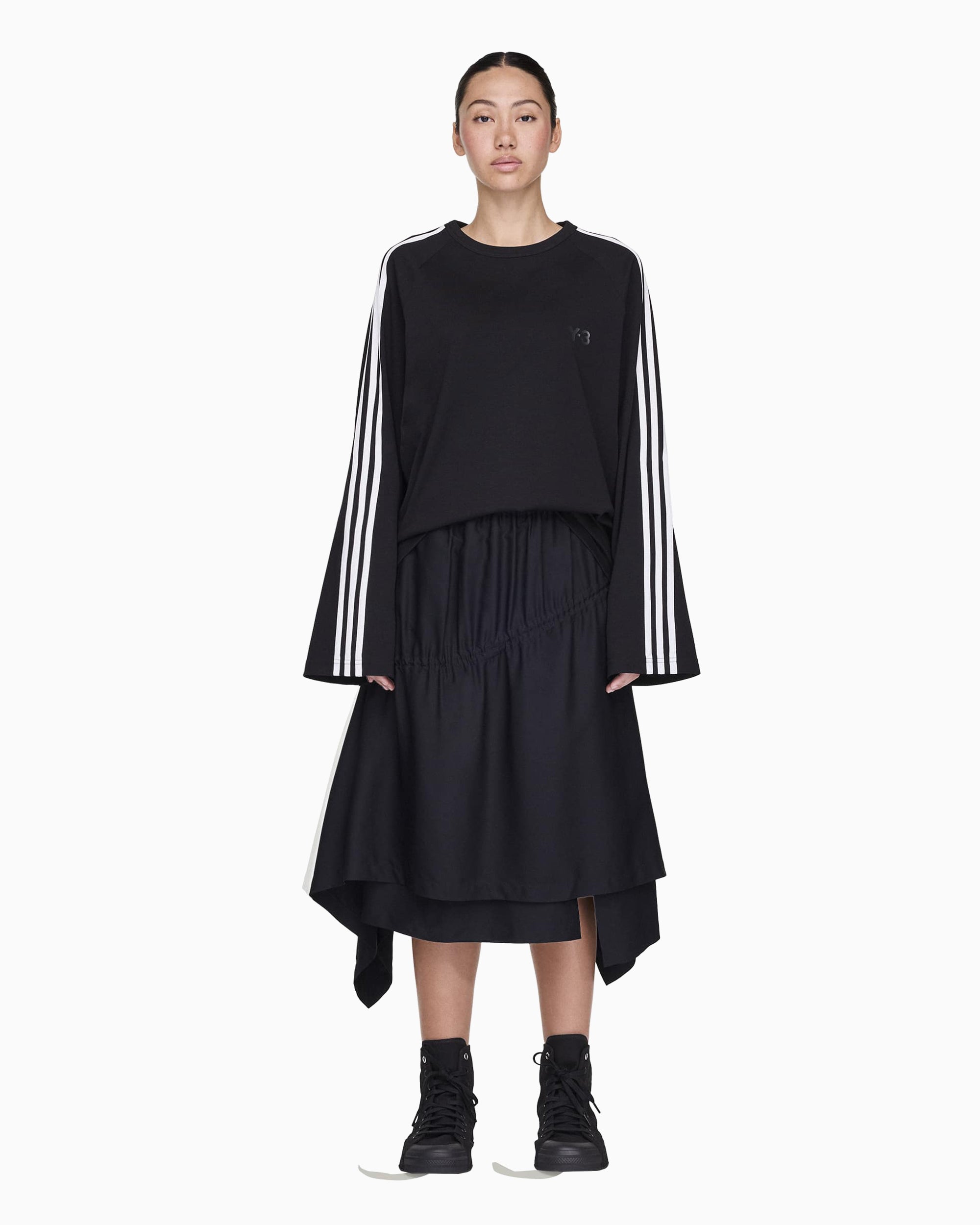 T-Shirts adidas Y-3 Wire Long-Sleeved Oversize Unisex T-Shirt - JW7351
