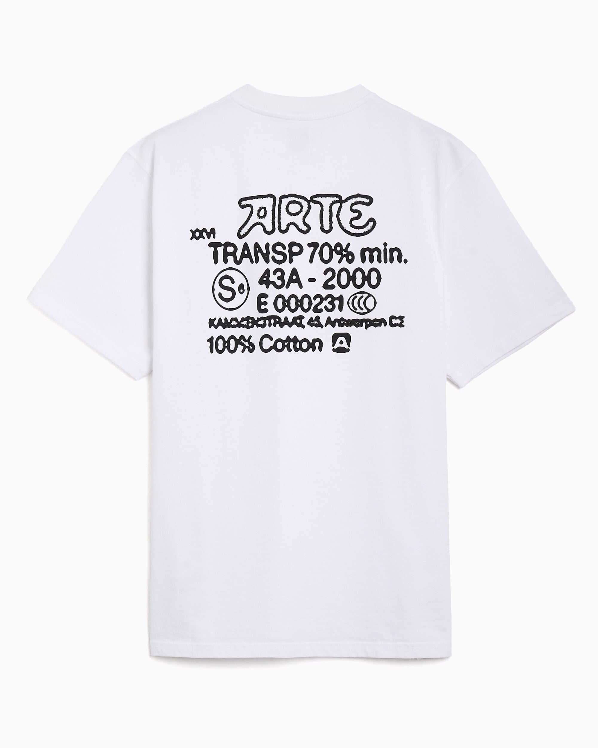 T-Shirts Arte Antwerp Serial Stamp Graphic Men's T-Shirt - AW26-121T-White