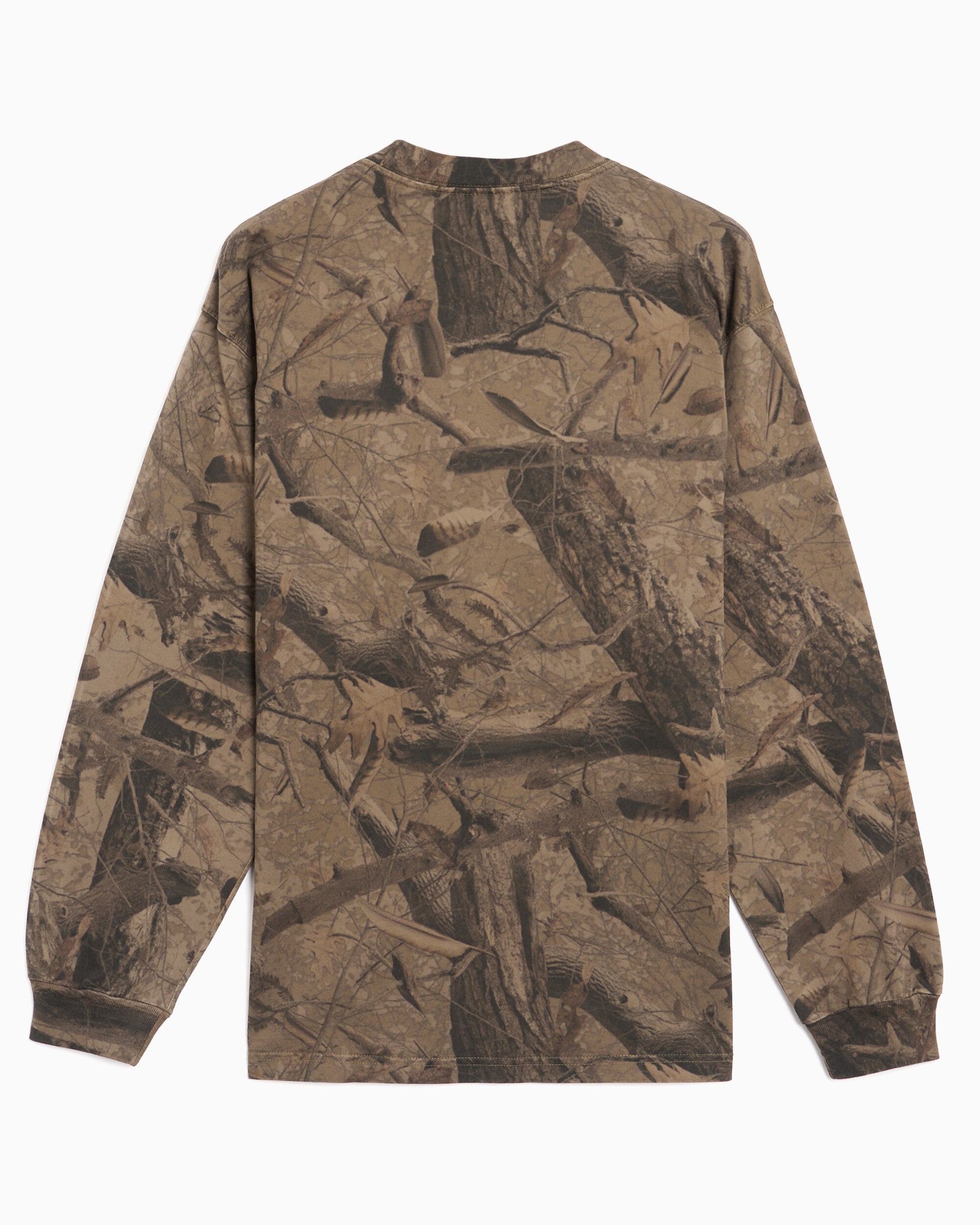 T-Shirts Carhartt WIP Feather Tree Camo Print Long-Sleeved Relaxed Men's T-Shirt - I037173-3ZQGD