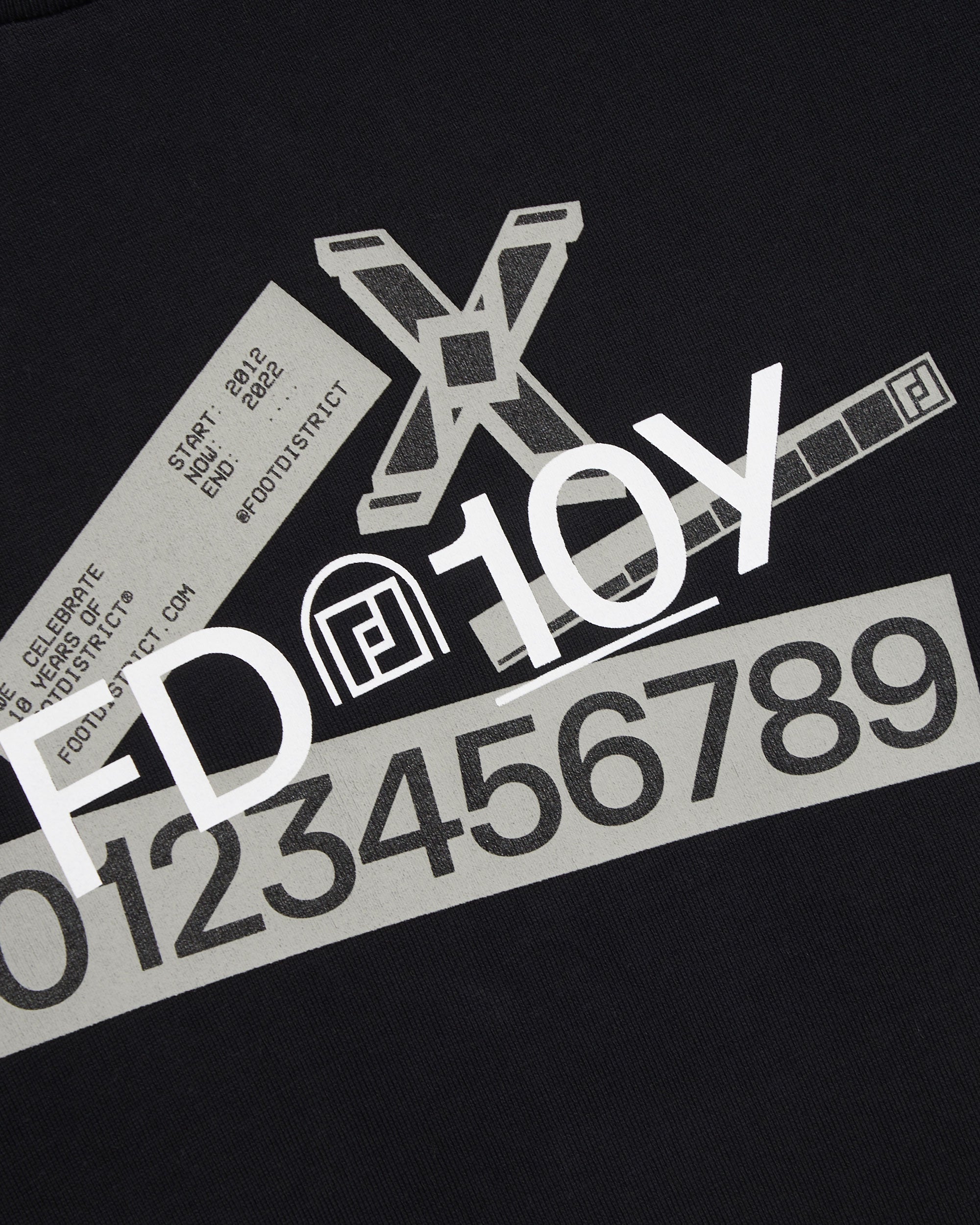 T-Shirts FOOTDISTRICT 10th Anniversary FD10Y Unisex T-Shirt Unisex T-Shirt - FDFW23-TEE1-BLACK