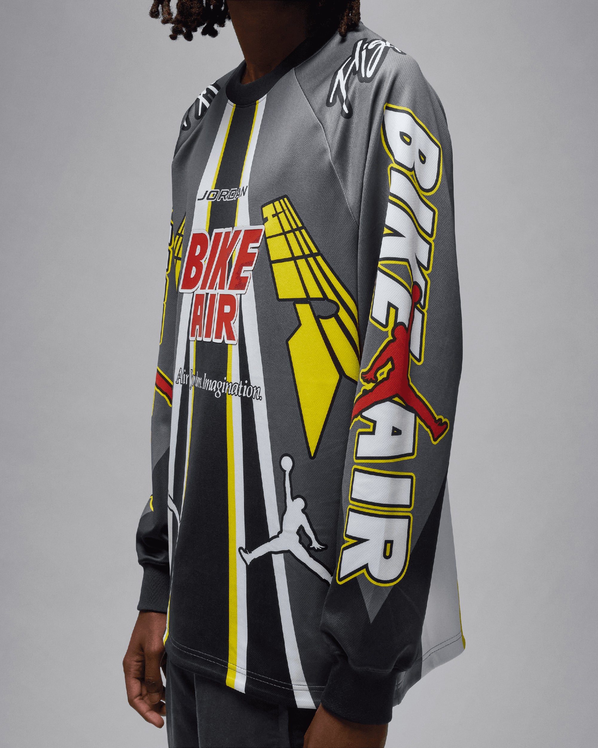 T-Shirts Jordan x Nigel Sylvester Bike Men's Long Sleeve T-Shirt Oversize Men's T-Shirt - HQ1729-068