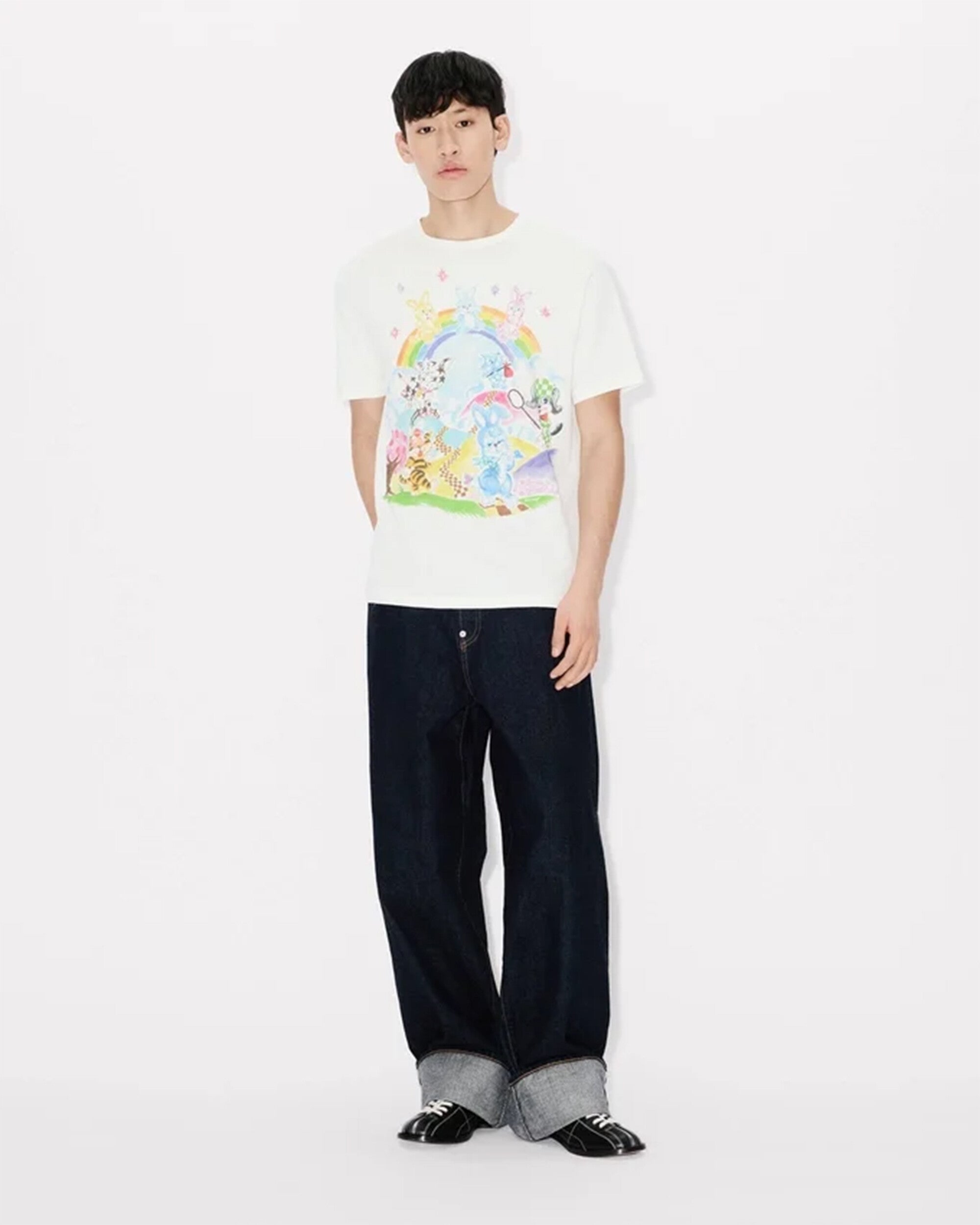 T-Shirts Kenzo "Cartoon" Graphic Men's T-Shirt - FG55TS2134SK-02