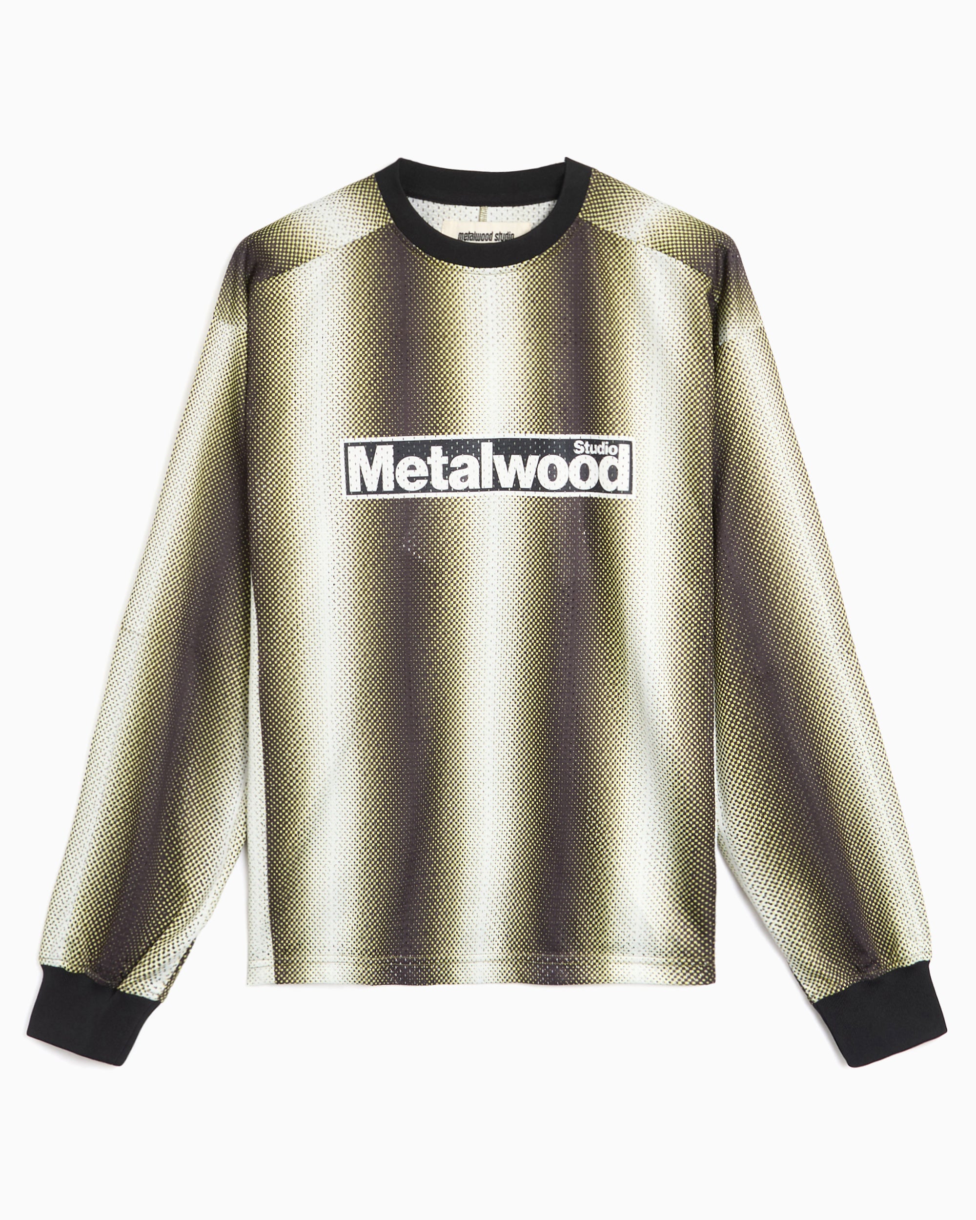 T-Shirts Metalwood Digital Hombre Striped Long-Sleeved Relaxed Men's Jersey T-Shirt - 26SS-04-03_GRN