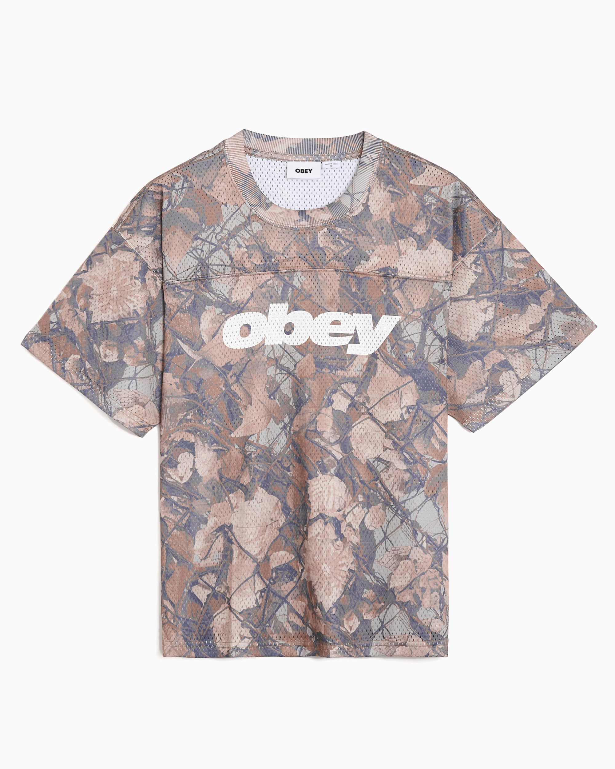 T-Shirts OBEY Clothing Practice Camo Print Relaxed Men's Jersey T-Shirt - 131080377-FNC