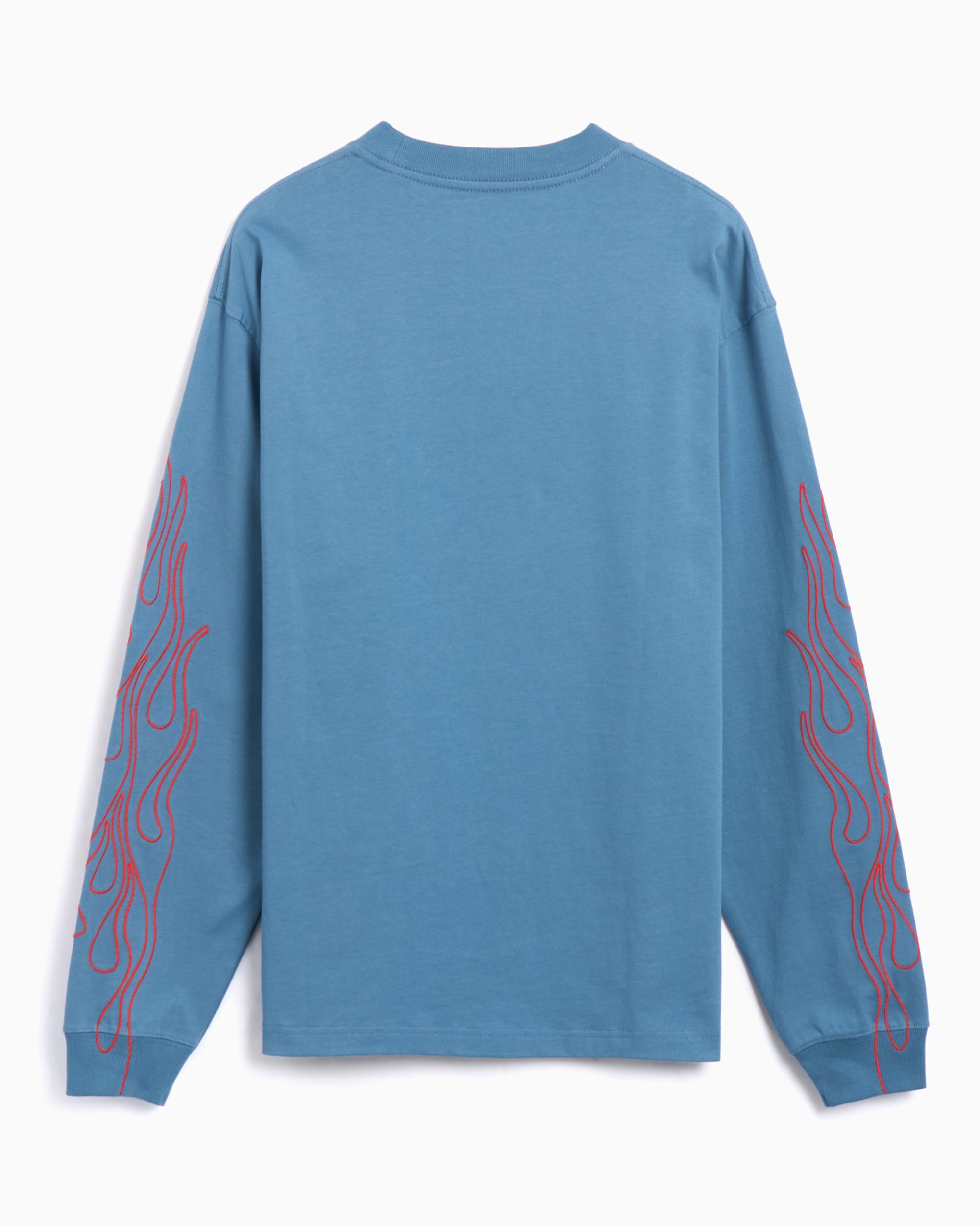 T-Shirts Pleasures Fiery Heavyweight Men's Longsleeve T-Shirt Men's T-Shirt - P24W027-SLATE