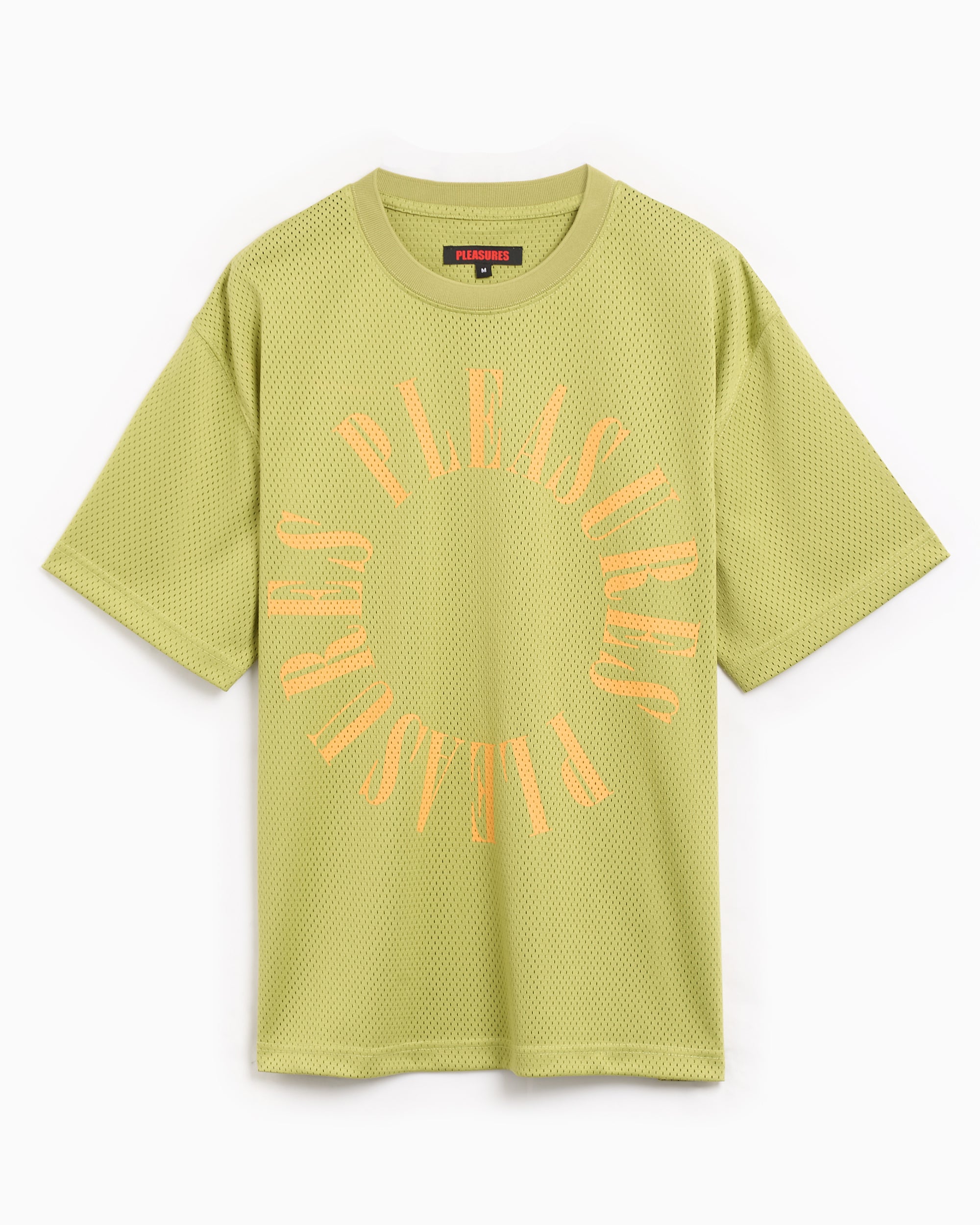 T-Shirts Pleasures Motive Men's Mesh T-Shirt Men's T-Shirt - P24SU006-OLIVE