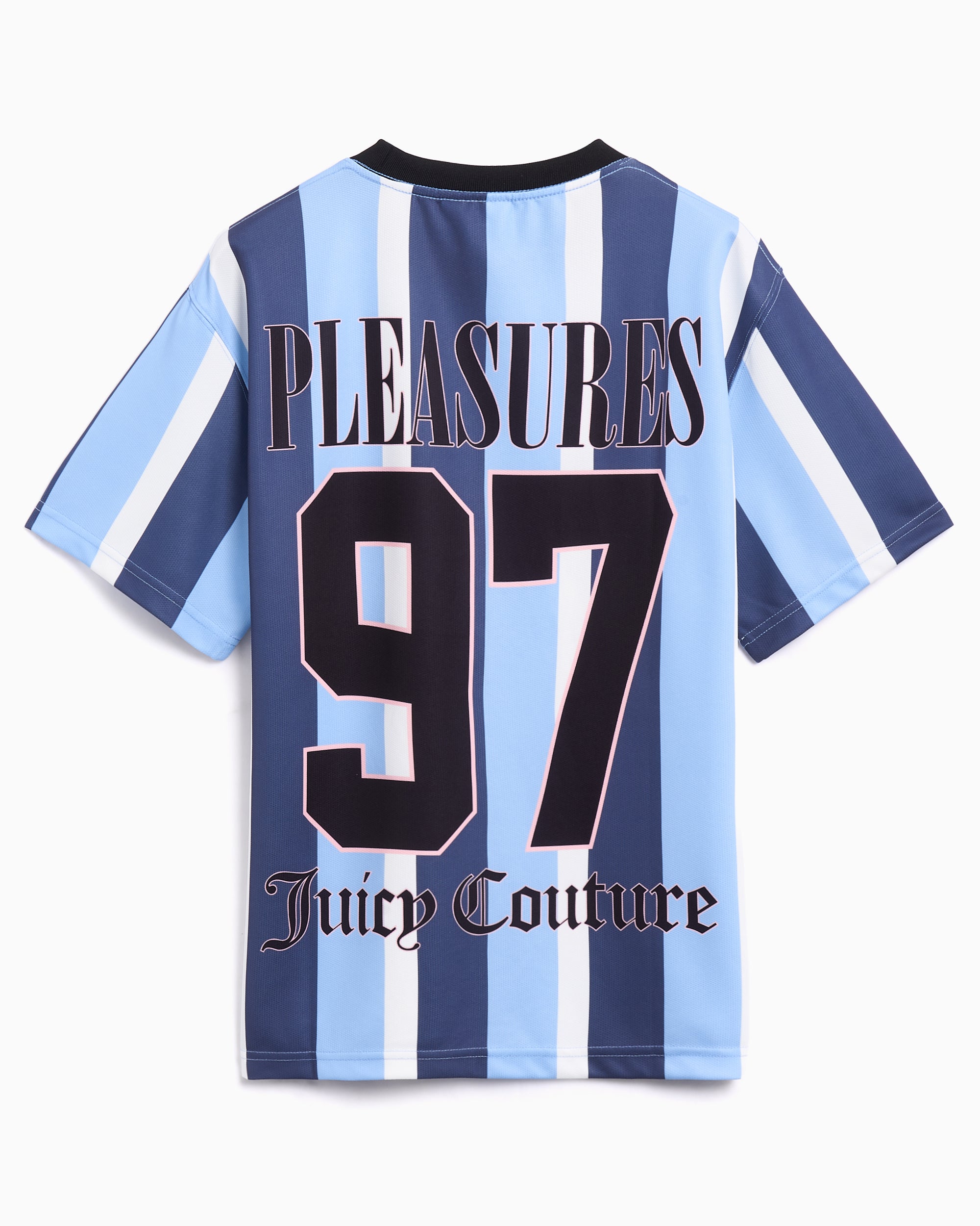 T-Shirts Pleasures x Juicy Couture JPFC Sport Striped Relaxed Men's T-Shirt - P25JC012-BLUE