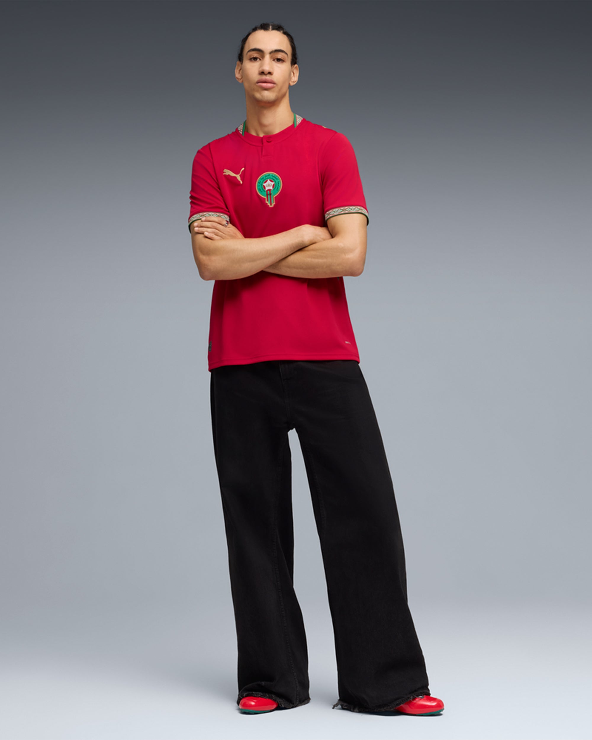 T-Shirts Puma Morocco Futbol 2026 Home Kit Men's Jersey T-Shirt - 783317-01