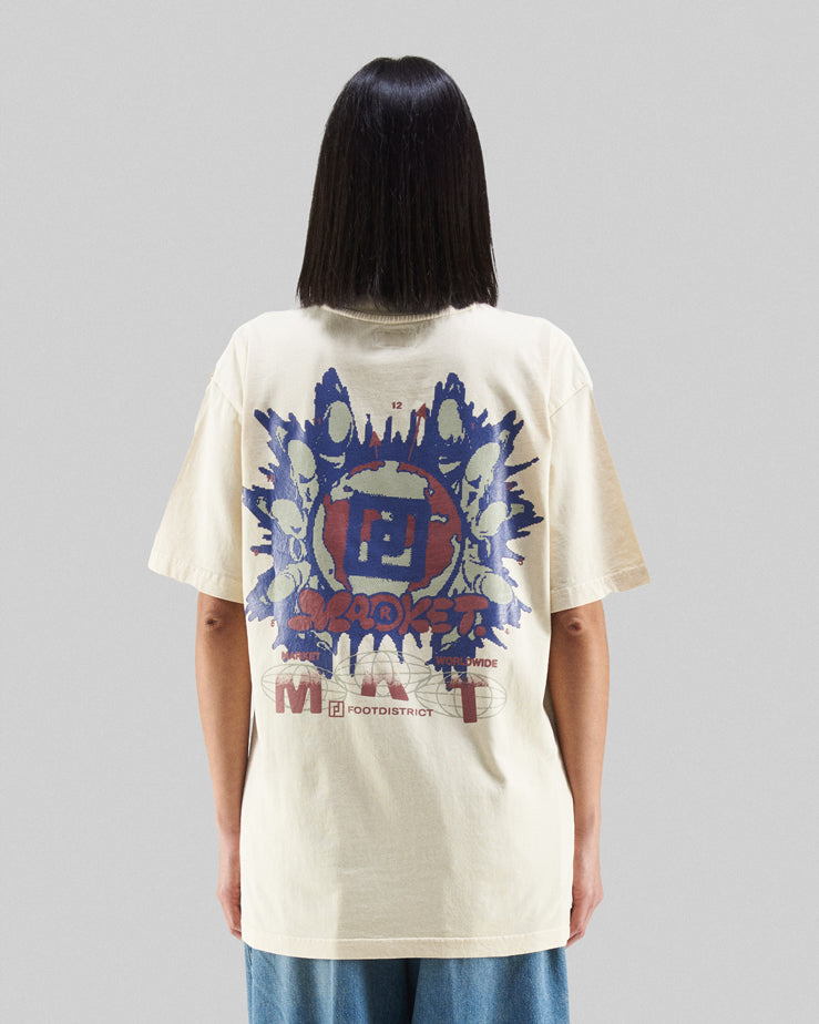 T-Shirts X MARKET FOOTDISTRICT x MARKET Worldwide Unisex T-Shirt Unisex T-Shirt - 360001485-ECRU