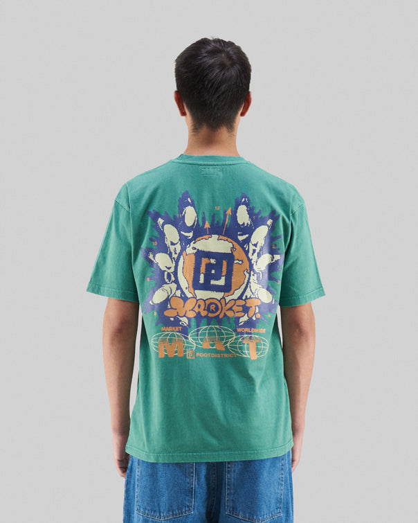T-Shirts X MARKET FOOTDISTRICT x MARKET Worldwide Unisex T-Shirt Unisex T-Shirt - 360001485-EMERALD