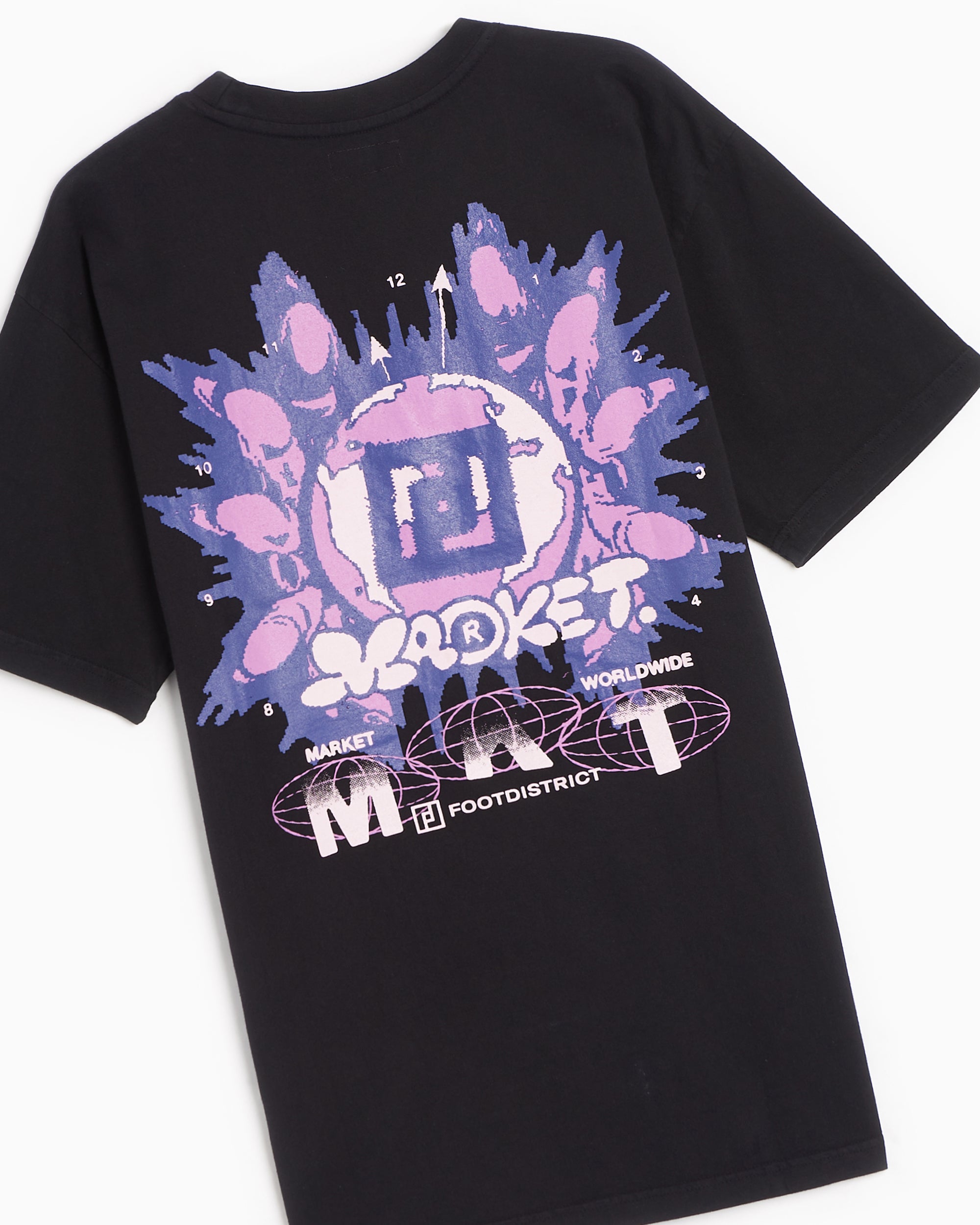 T-Shirts X MARKET FOOTDISTRICT x MARKET Worldwide Unisex T-Shirt Unisex T-Shirt - 360001485-WASHED-BLACK