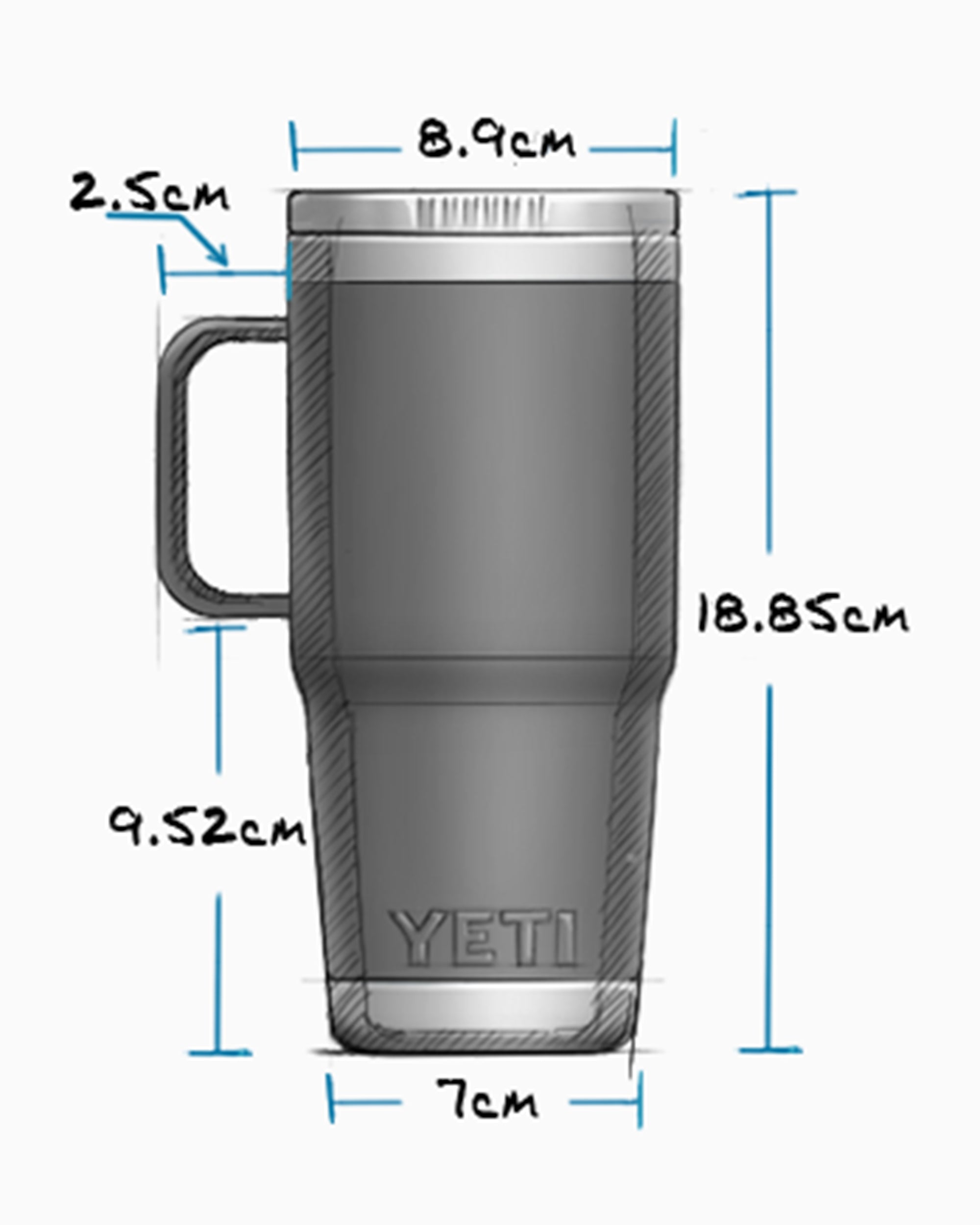 Drinkware YETI Rambler 591 ML Travel Mug - SKU-0320-NVY