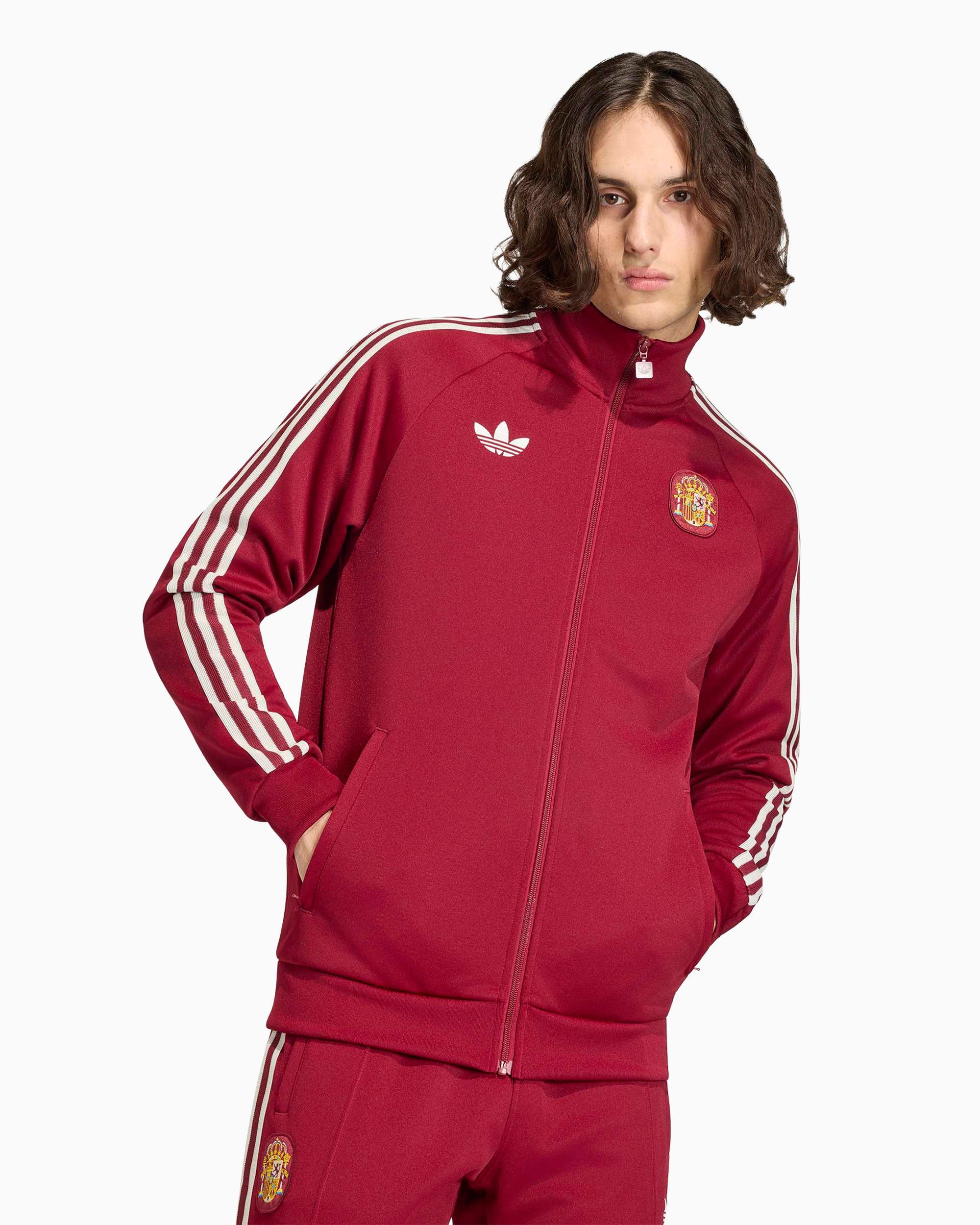 Jackets Coats adidas Originals "España" National Football Team Logo Men's Track Jacket - JZ2254