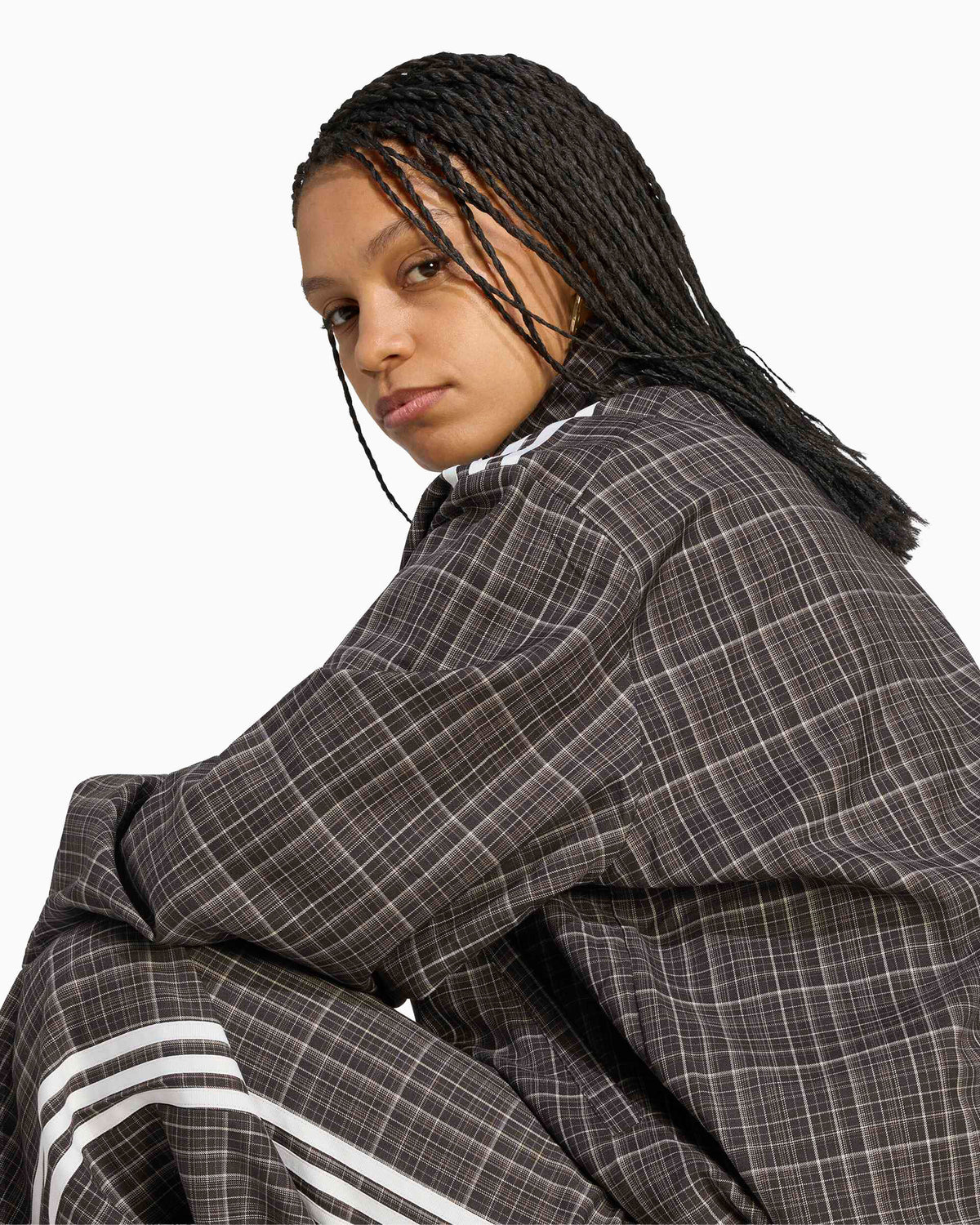 Jackets Coats adidas Originals Plaid Bubbly Relaxed Women's Light Jacket - LG3953