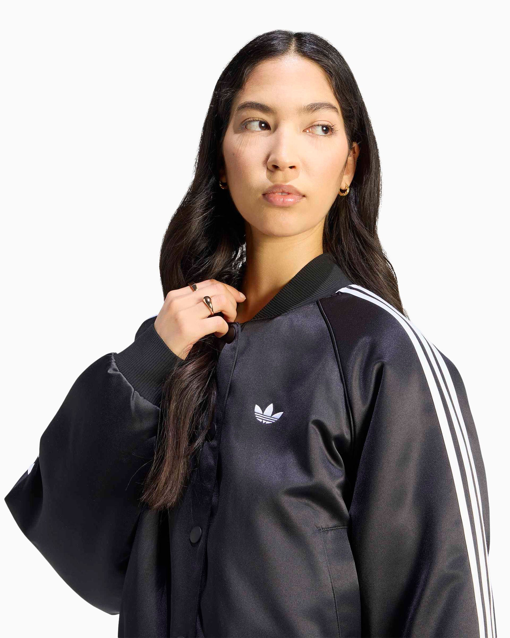 Jackets Coats adidas Originals Satin Logo Crop Women's Bomber - KT2648