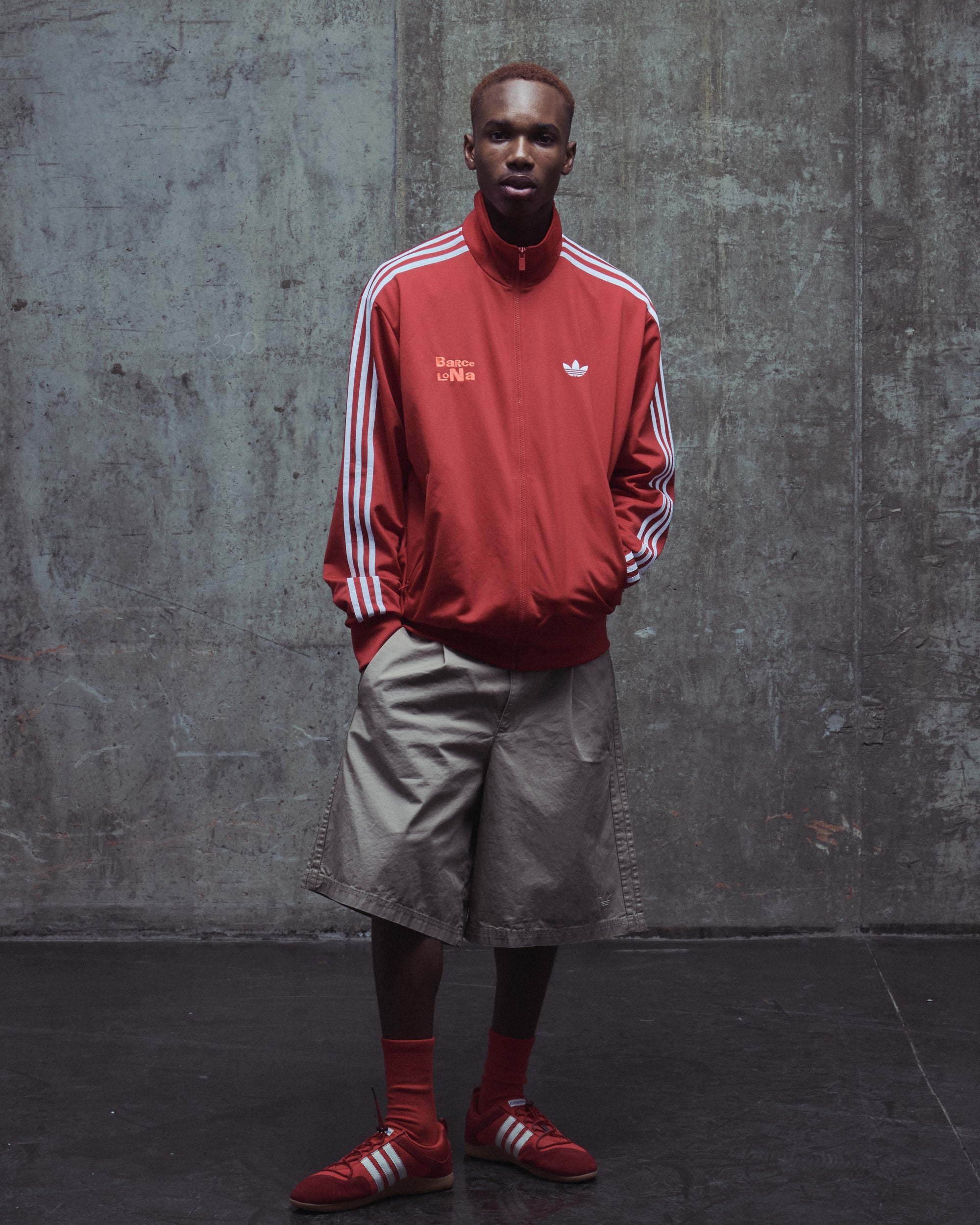 Jackets Coats adidas Originals x Bad Bunny DtMF Tour Merch "Barcelona" Firebird Relaxed Men's Track Jacket - LG9052