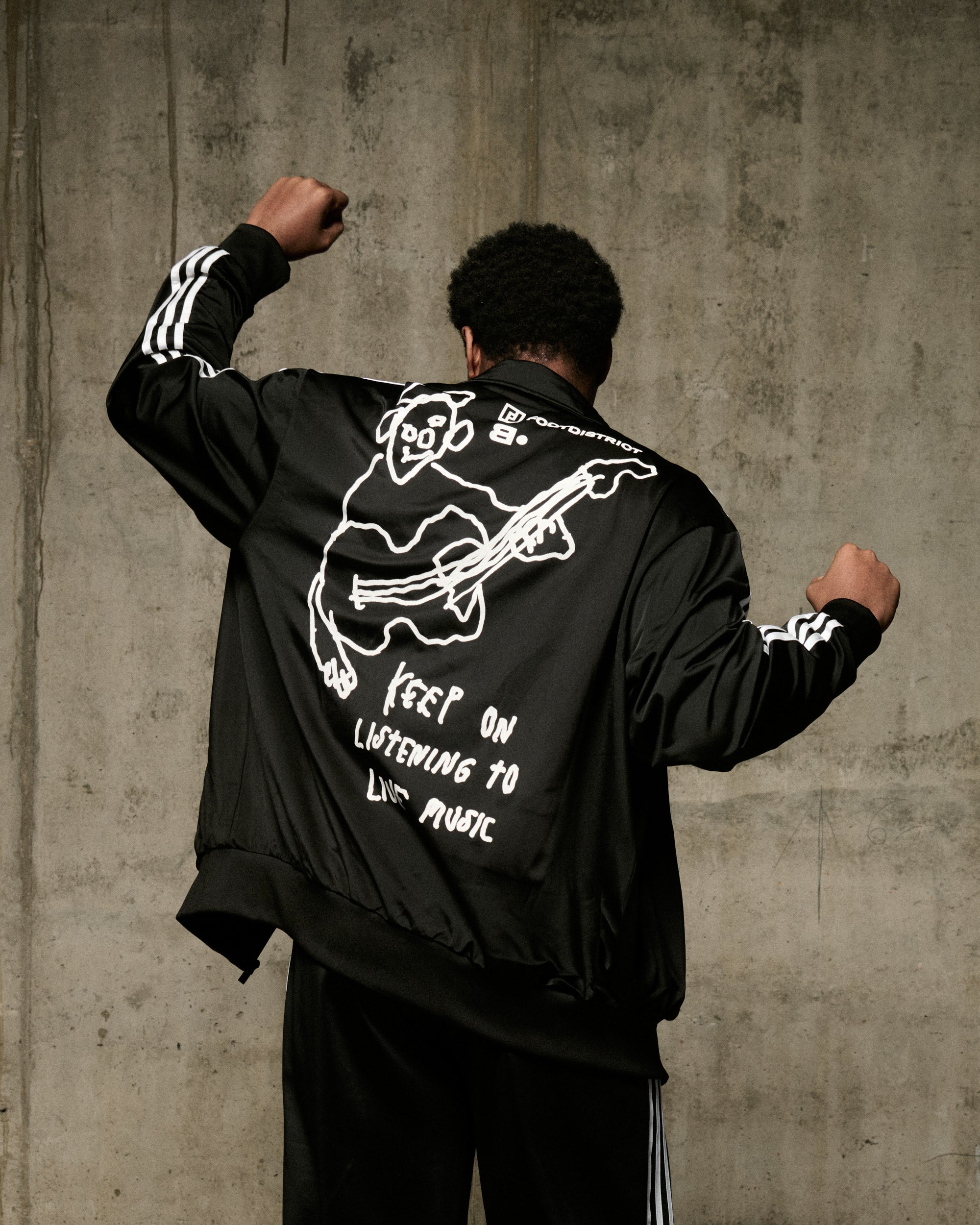 Jackets Coats adidas Originals x FSTVL B FOOTDISTRICT Firebird Adicolor "Strings" Unisex Track Jacket - FG-IJ7058