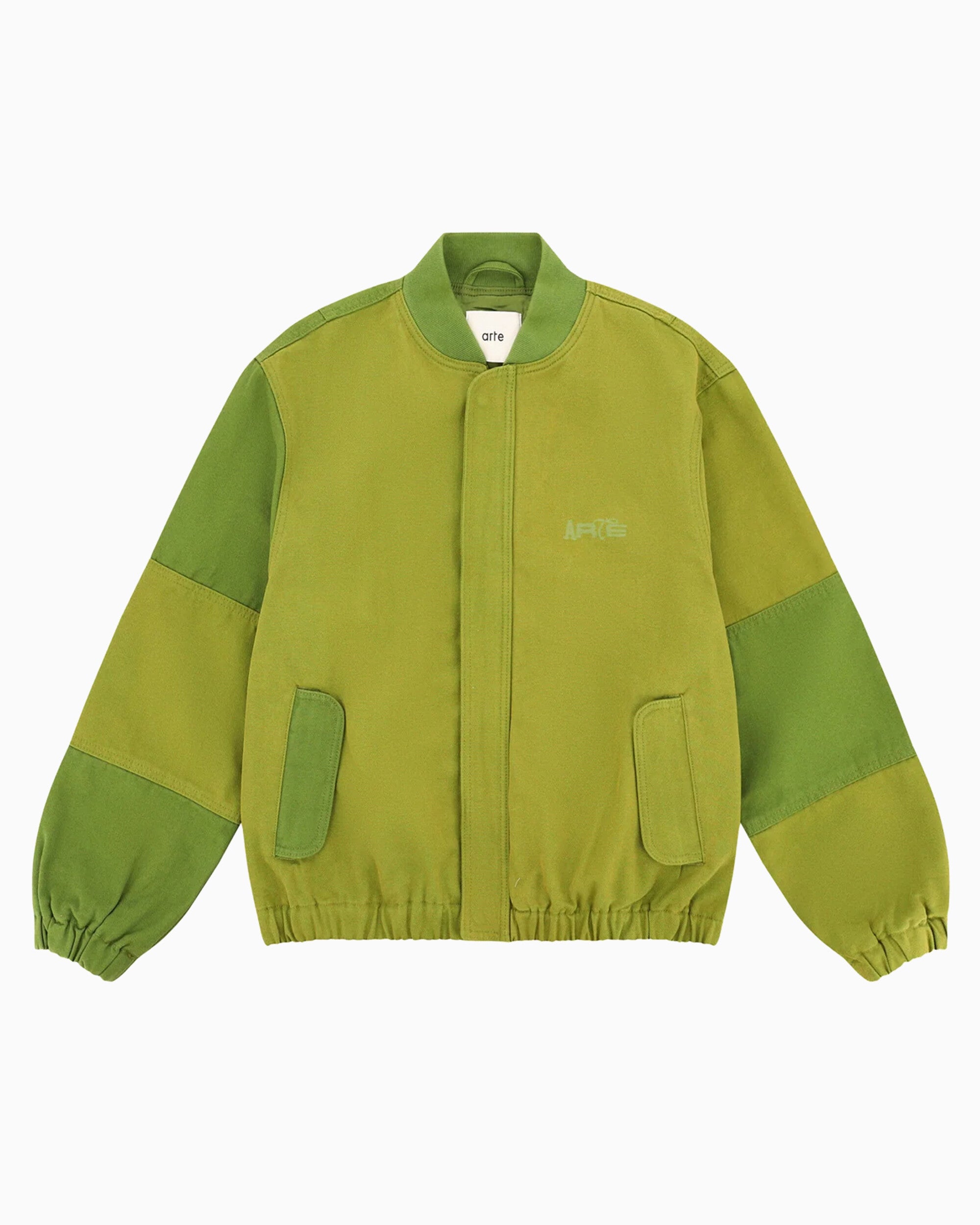 Jackets Coats Arte Antwerp Canvas Panel Logo Men's Bomber - AW26-197J-Green