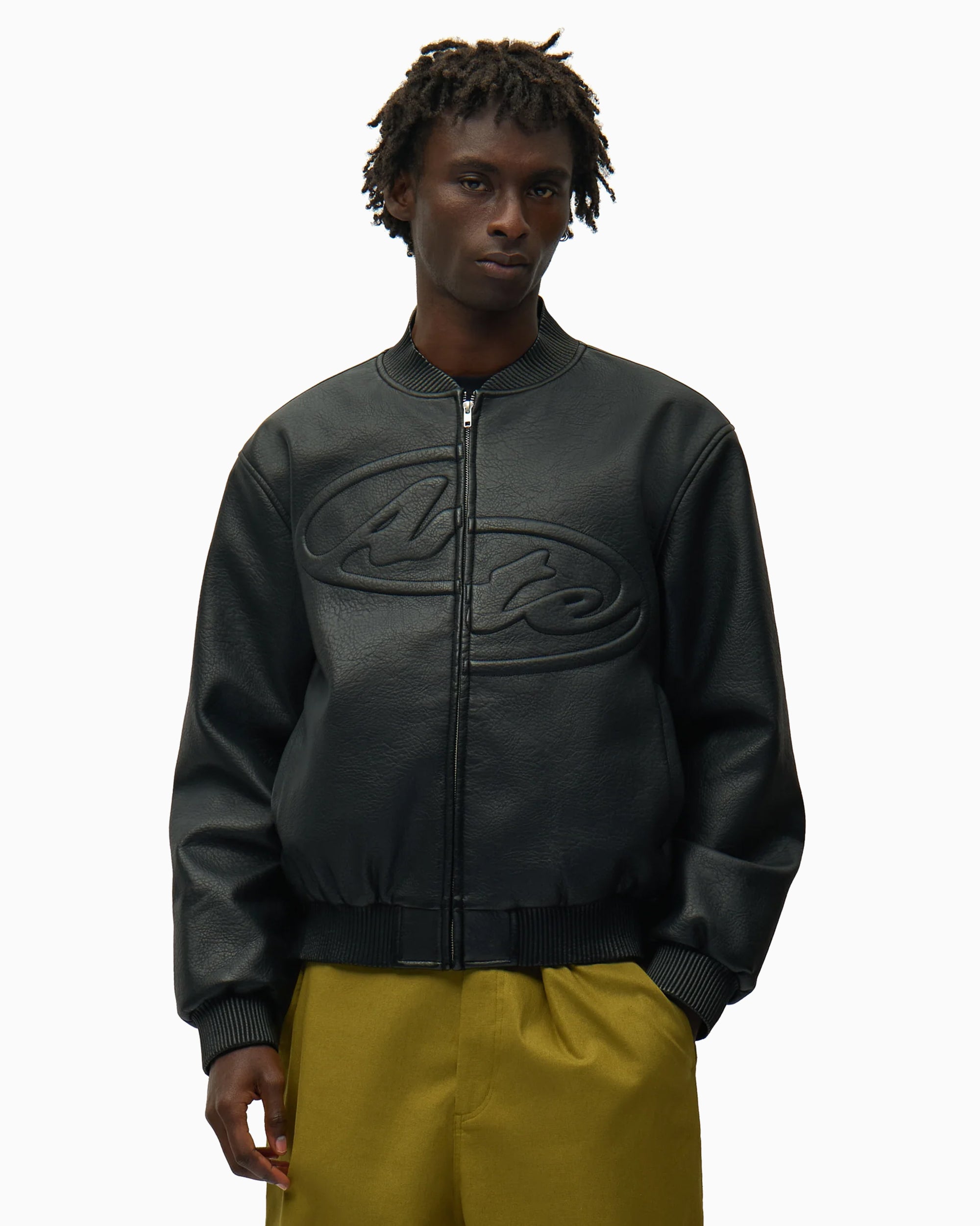 Arte Antwerp Half Logo Herren-Lederjacke