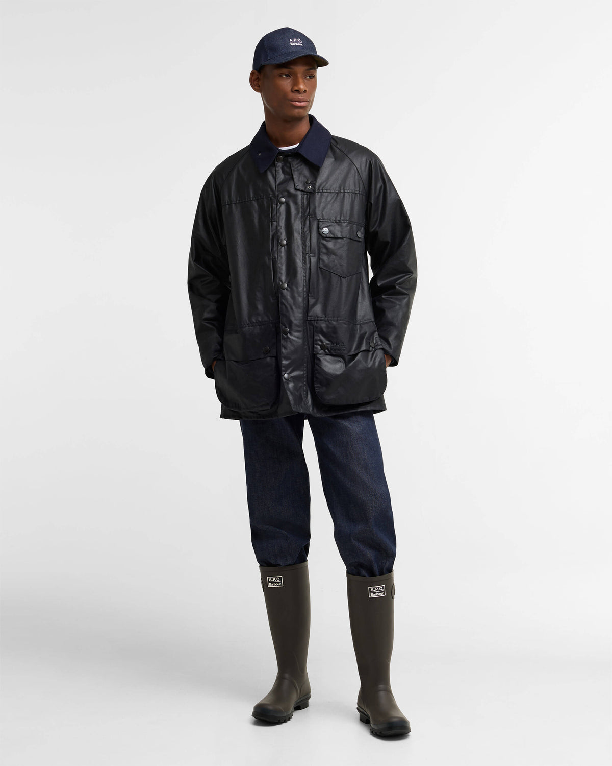 Jackets Coats Barbour x A.P.C Beaufort Relaxed Men's Rain Jacket - MWX2618NY91