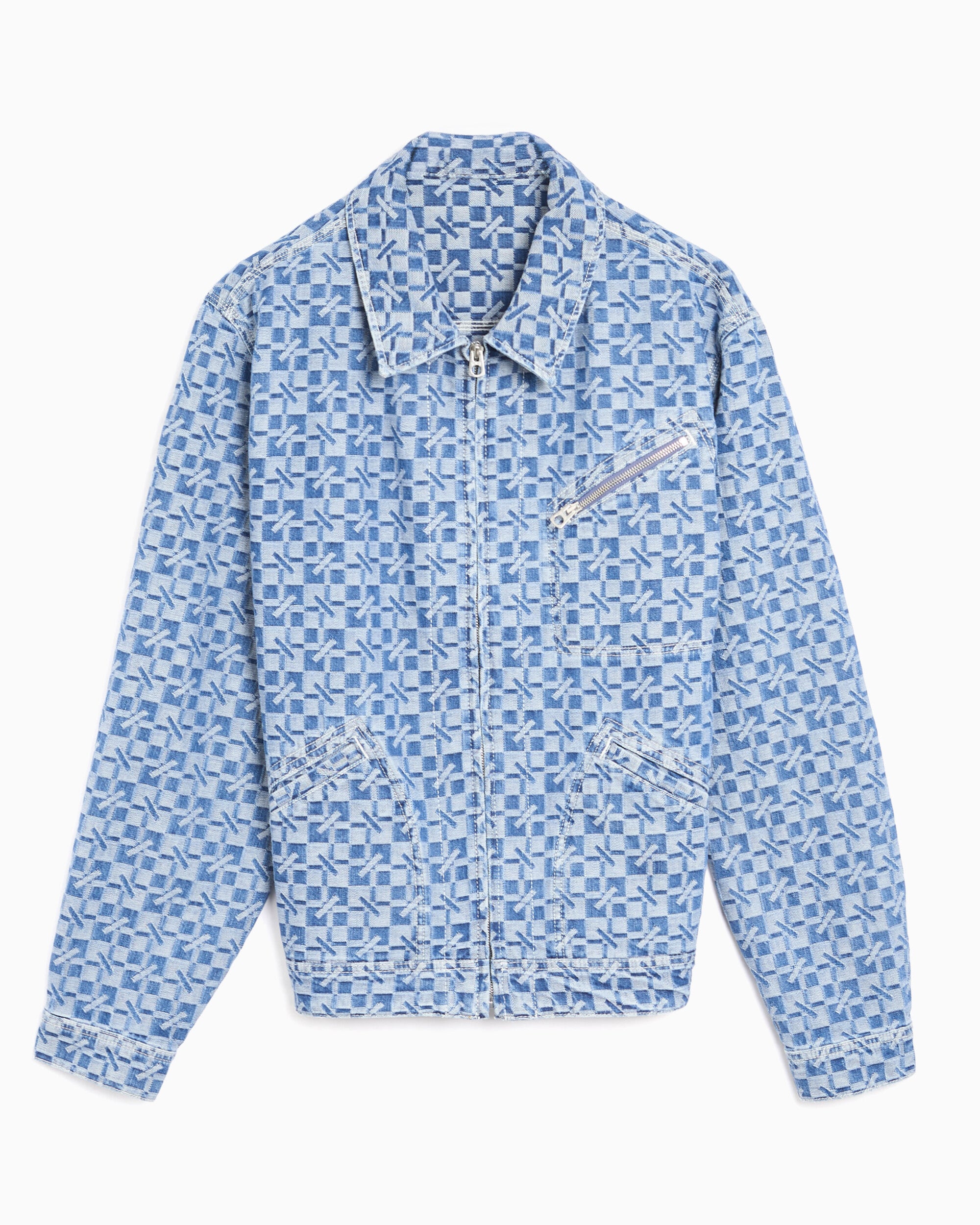 Jackets Coats Kenzo "Kenzogram" Boxy Men's Denim Jacket - FG65DB1077J4-DT