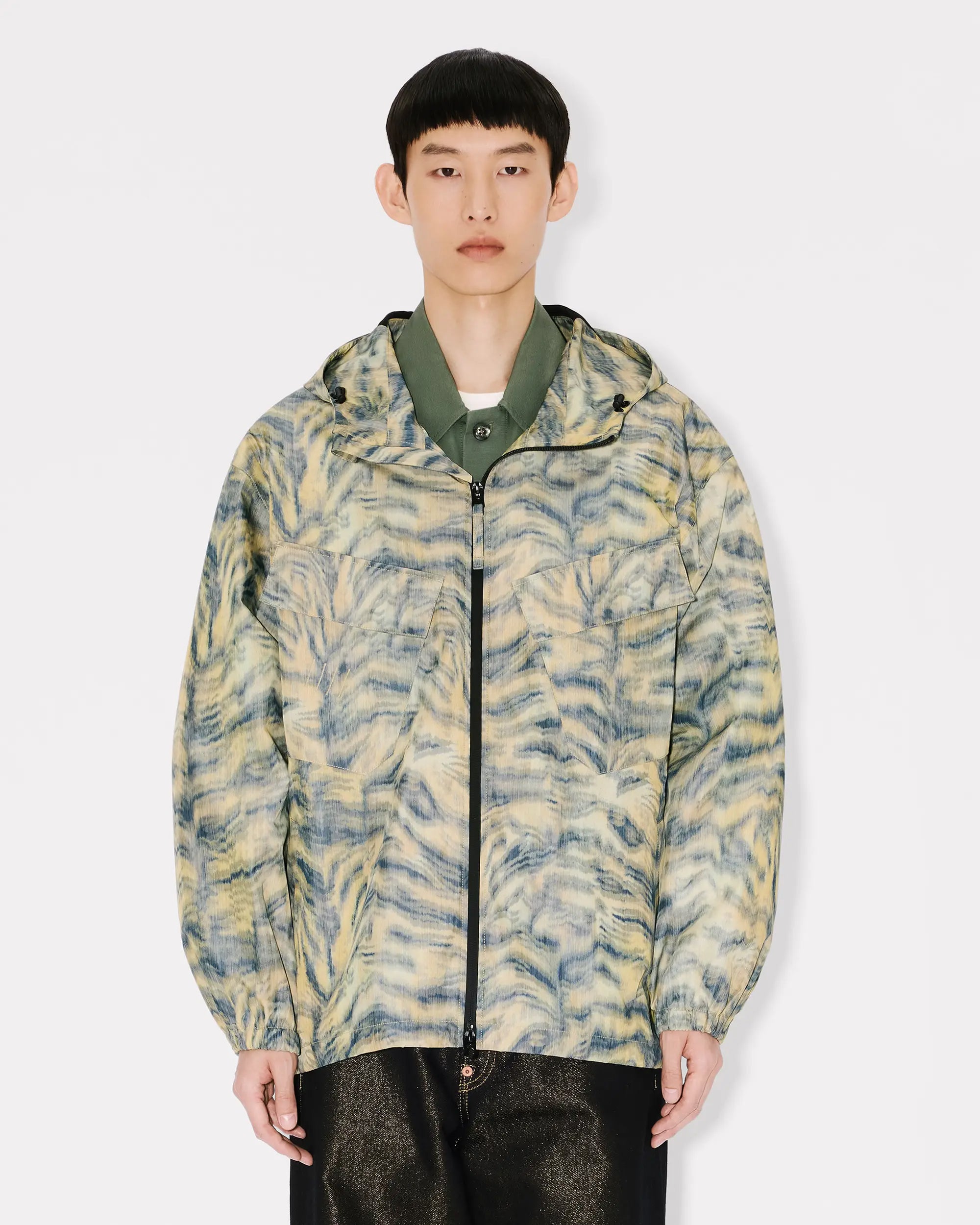 Jackets Coats Kenzo Tiger Water-Repellent Relaxed Men's Windbreaker - FG55BL1199ND-41
