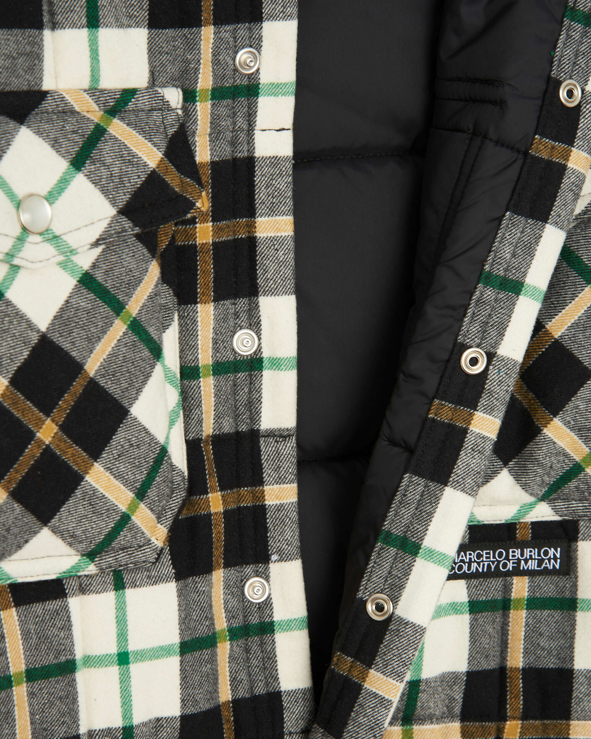 Jackets Coats Marcelo Burlon Logo Cott Check Pad Men's Overshirt Men's Overshirt - CMEA160F21FAB0010410