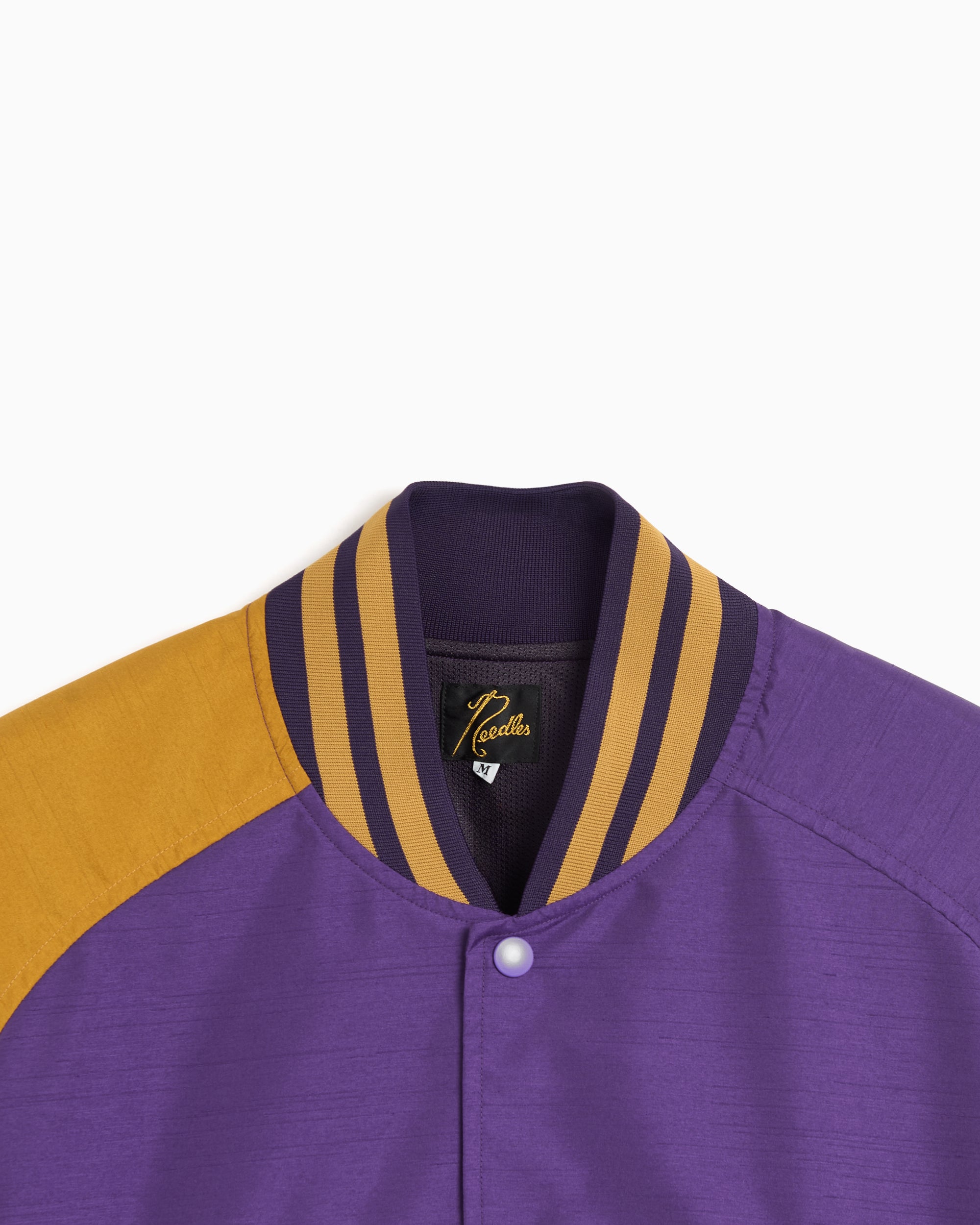 Jackets Coats Needles Stadium Relaxed Men's Varsity Jacket - SX215-B-Purple