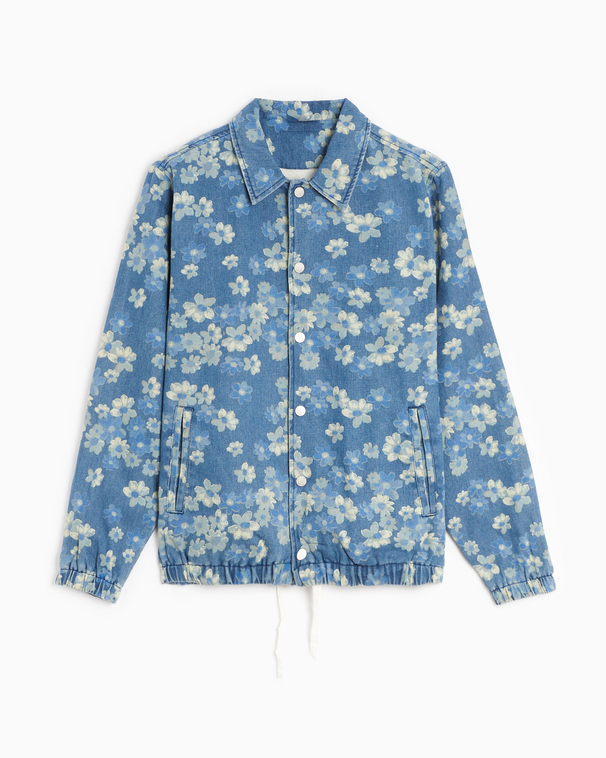 Jackets Coats Pleasures Garden Men's Denim Coach Jacket Men's Denim Jacket - P23F005-INDIGO