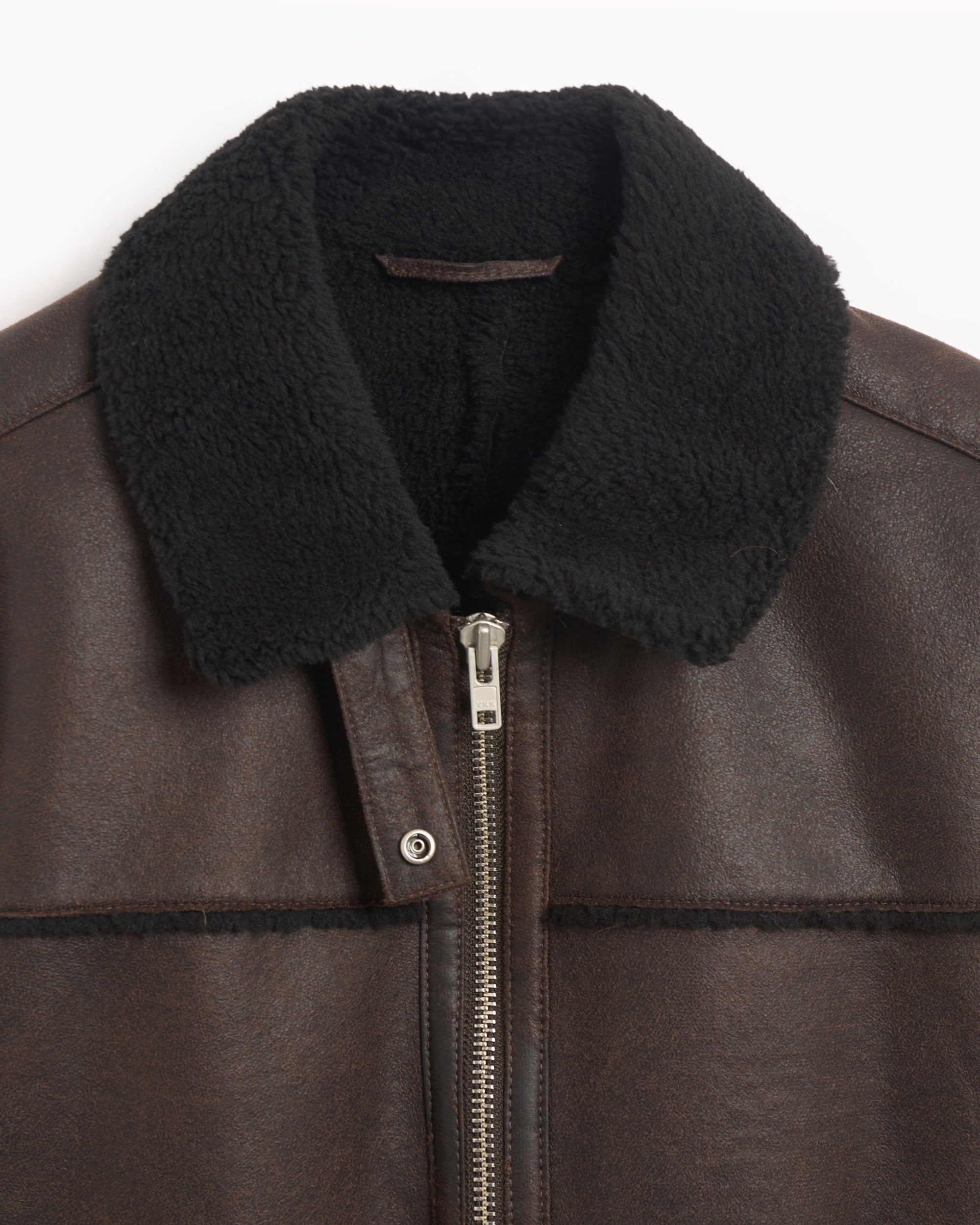 Jackets Coats Rassvet Men's Faux Shearling Leather Coat Men's Leather Jacket - PACC15C005-2
