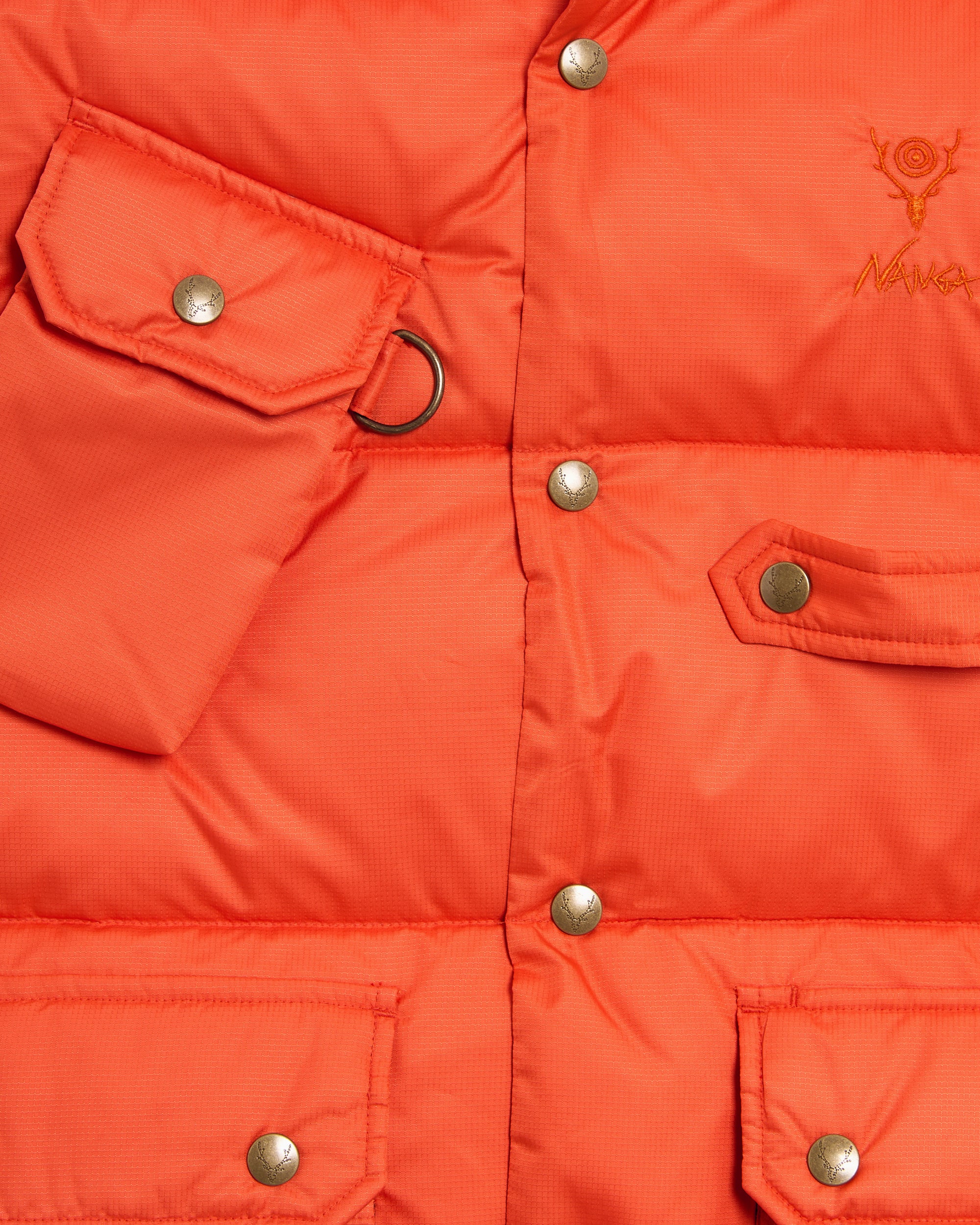 Jackets Coats South2 West8 x NANGA River Trek PE Ripstop Relaxed Men's Vest - RW692-A-Orange