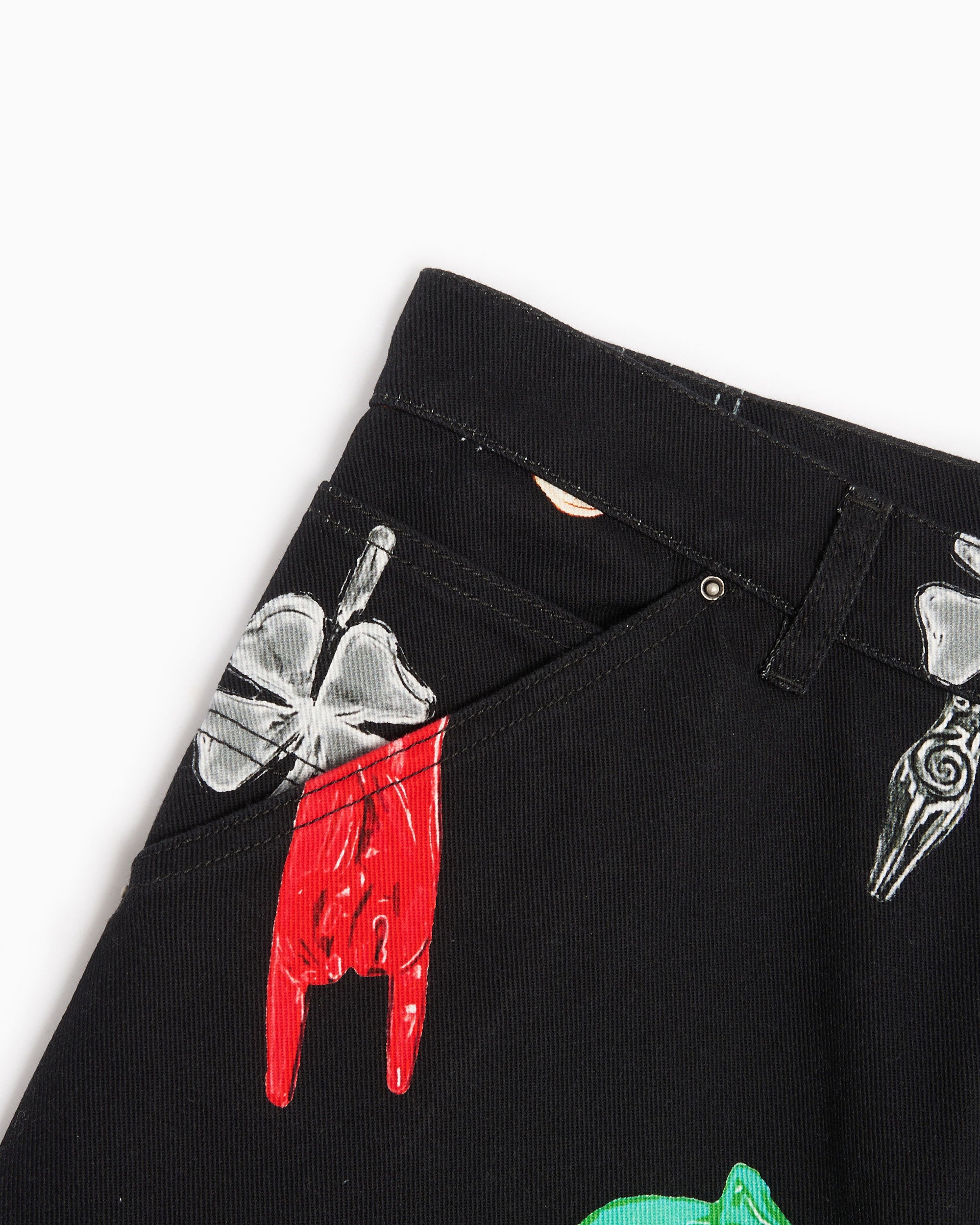 Jeans Sky High Farm Workwear Charm Unisex Print Woven Denim Pants Unisex Jeans - SHF04P005-1