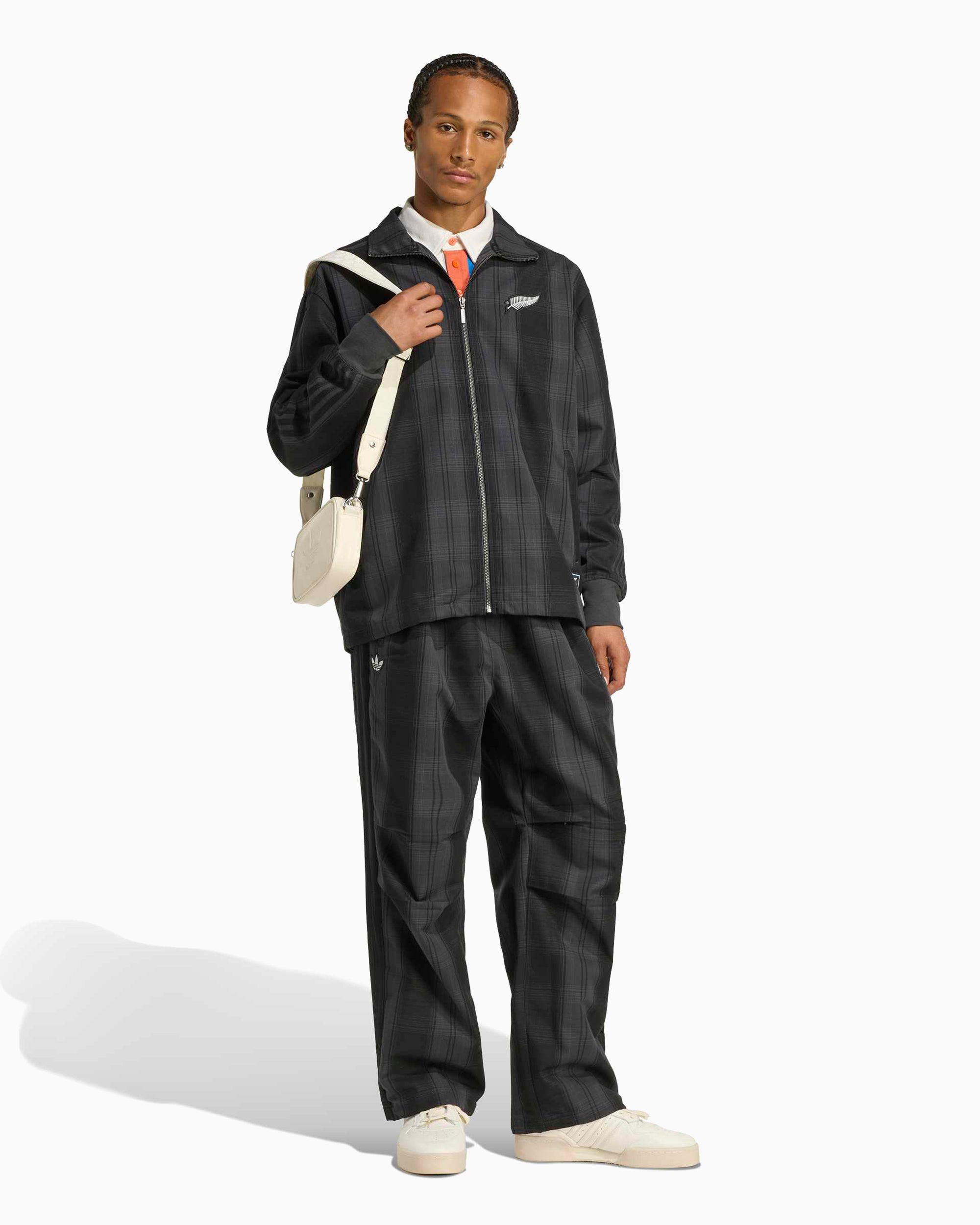 Pants adidas Originals x All Blacks Firebird Plaid Relaxed Men's Track Pants - KG4637
