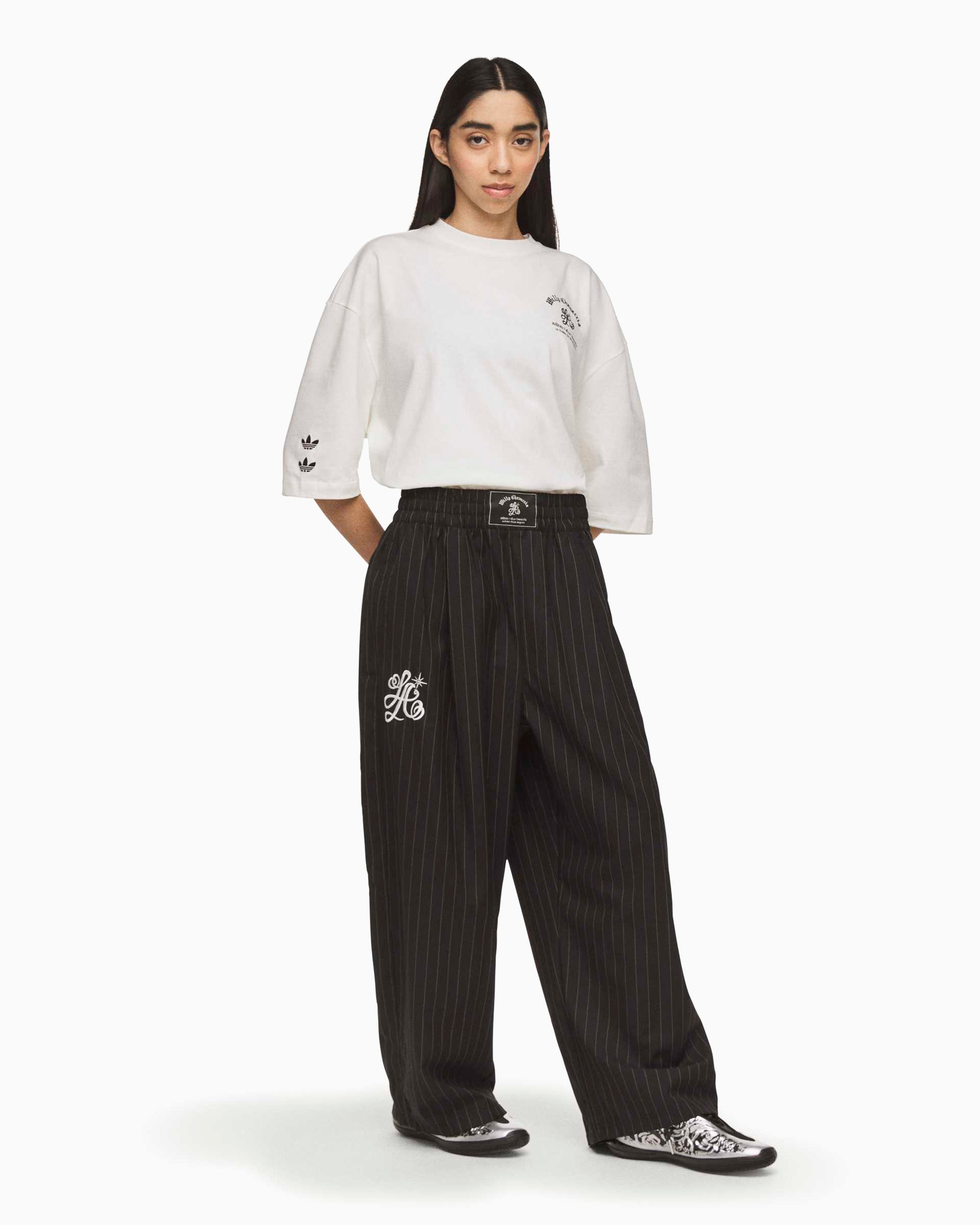 Pants adidas Originals x Willy Chavarria Pinstripe Relaxed Men's Track Pants - KR8688