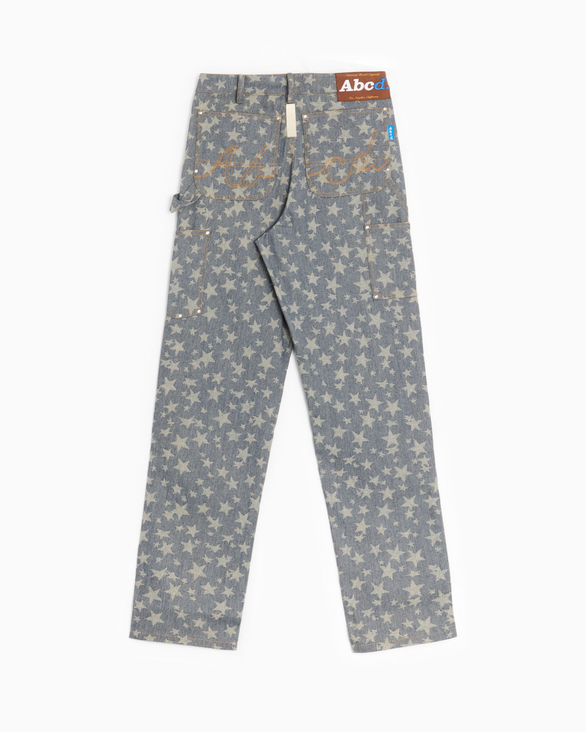 Pants Advisory Board Crystals Abc. Crystal Rivet Men's Double Knee Pants Men's Pants - ABCDFW23CRDKP-Dark Indigo
