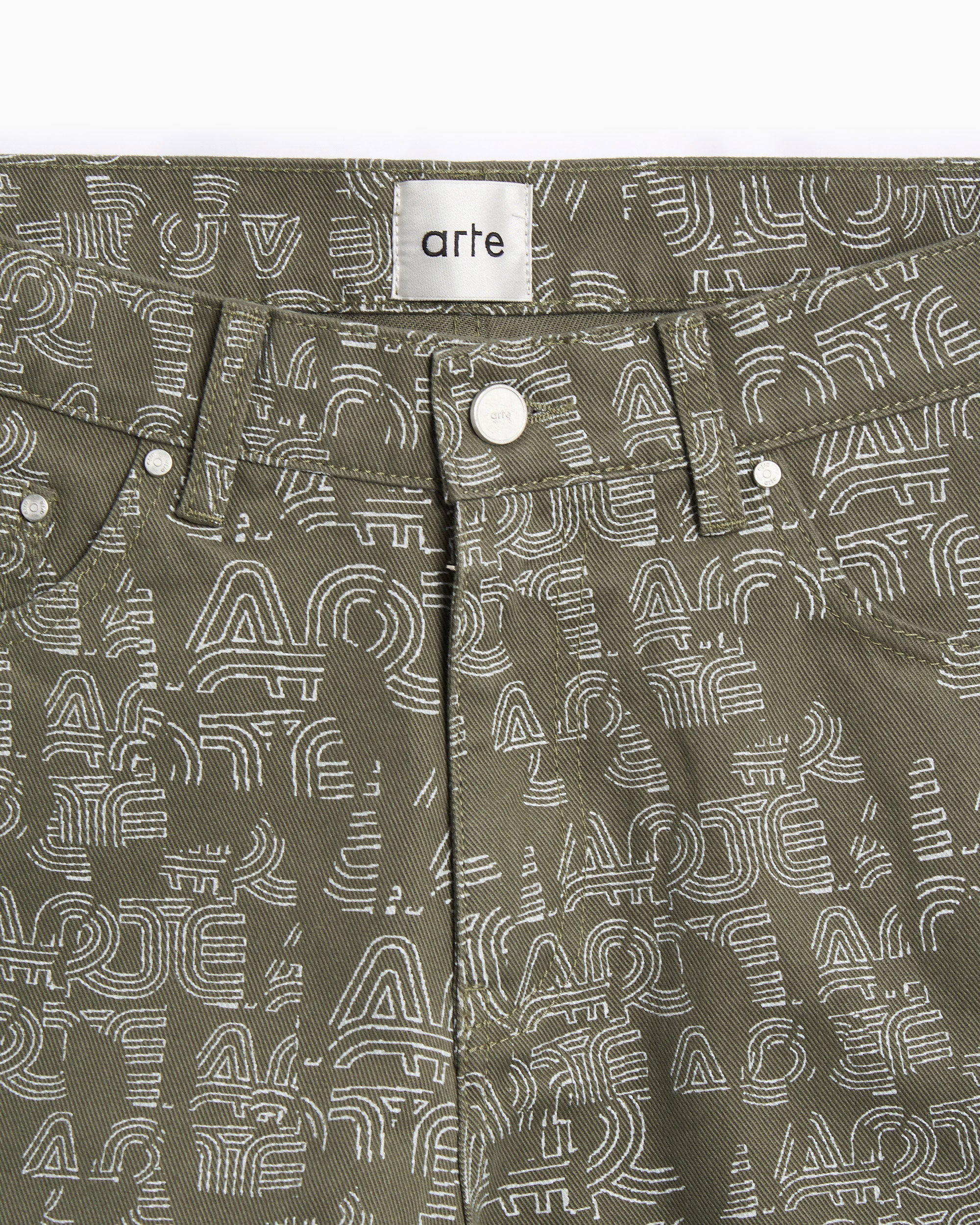 Pants Arte Antwerp Allover Arte Relaxed Men's Pants - AW25-190P-Green