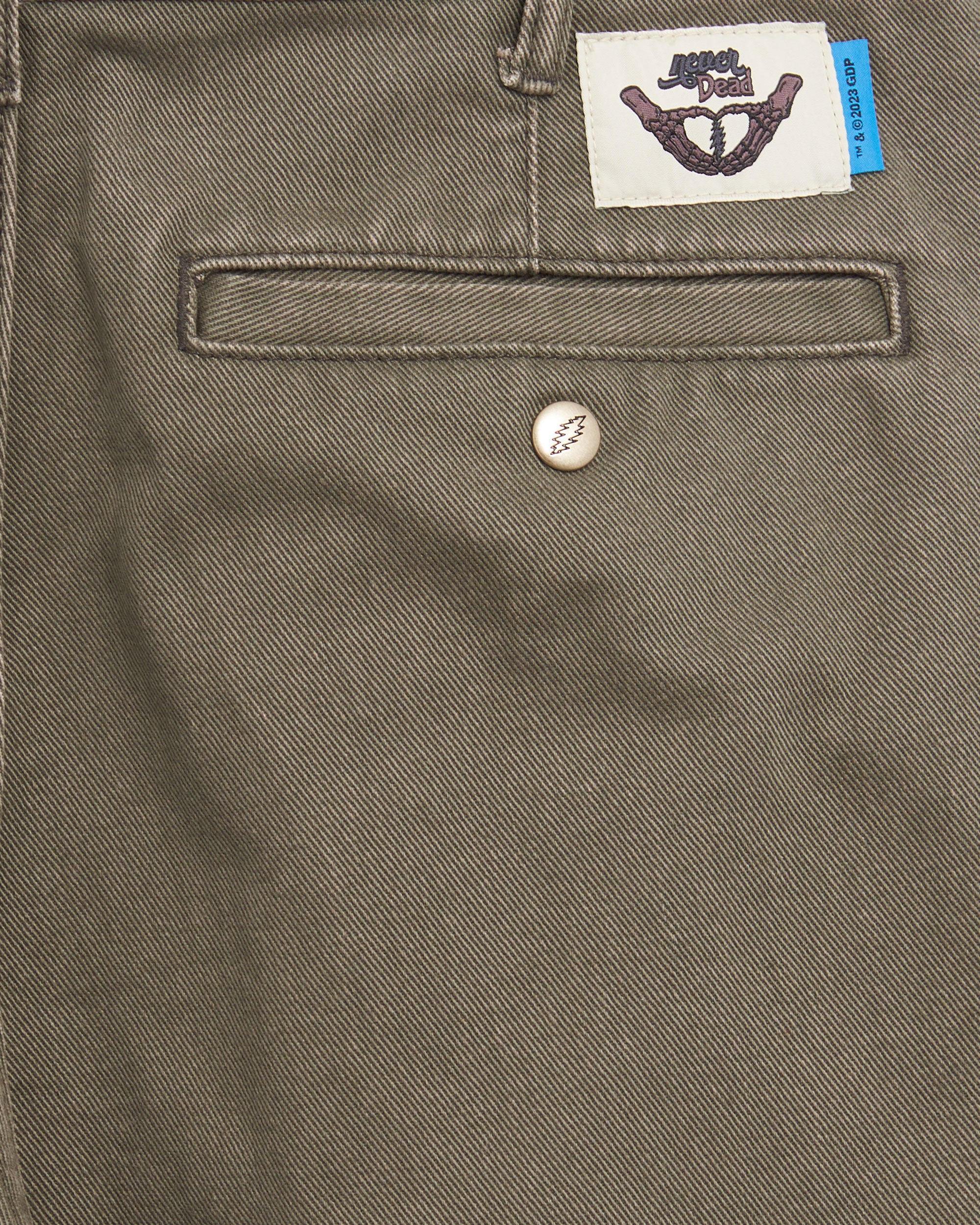 Pants thisisneverthat® thisisneverthat® x Grateful Dead Never Dead Men's Work Pants Men's Pants - GD233WPAKP01-Mud