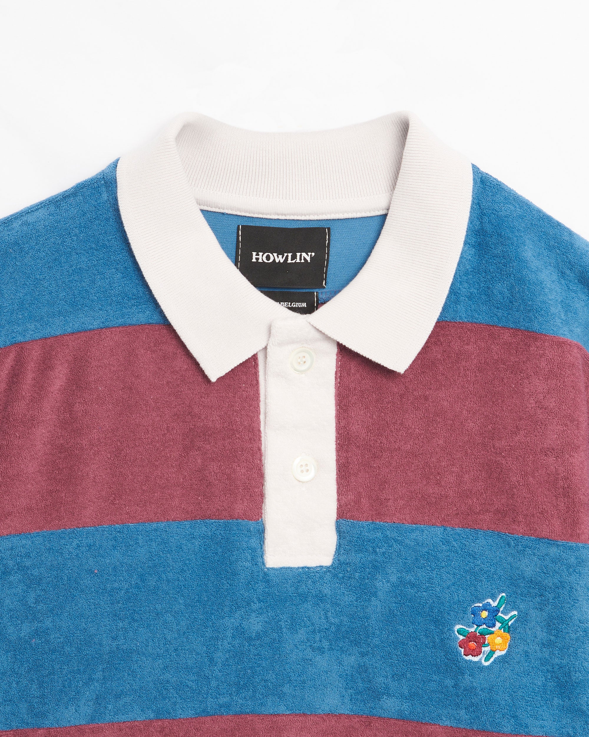 Polo shirts Howlin' Howlin' A Barrel Of Fun Men's Long Sleeve Polo Men's Polo Shirt - A-Barrel-Of-Fun-Cherry